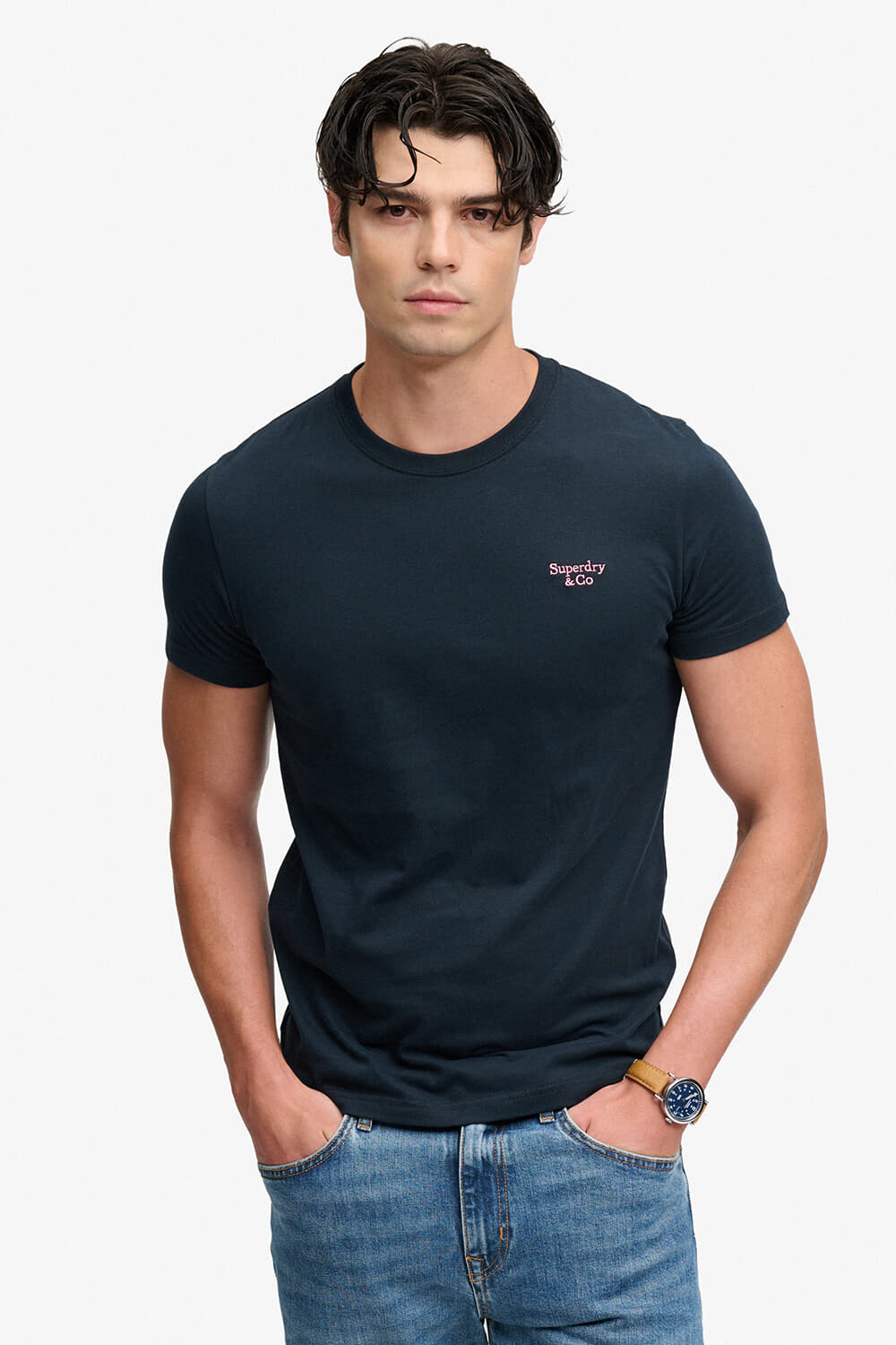Superdry & Co T-Shirt Essential Serif  Navy