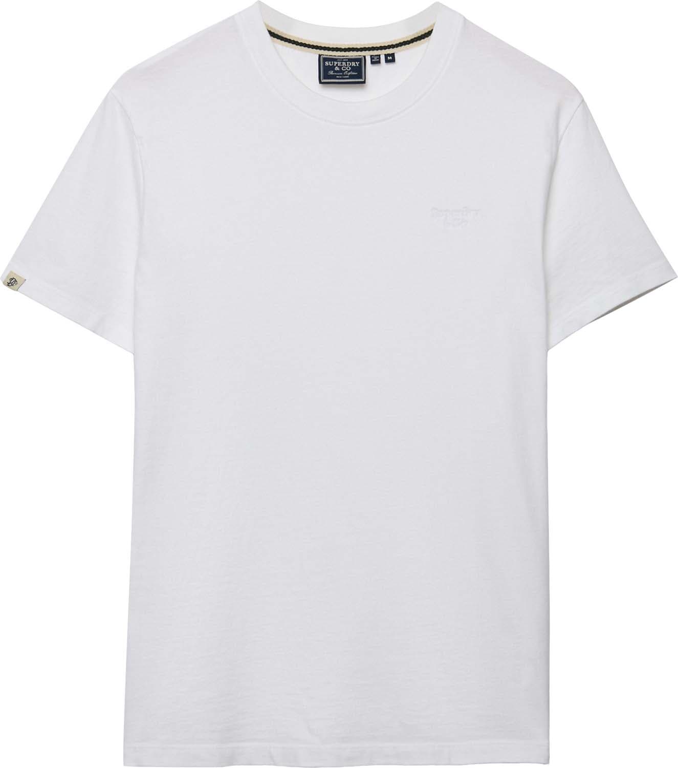 Superdry & Co T-Shirt Essential Serif Logo Embroidered  Wit