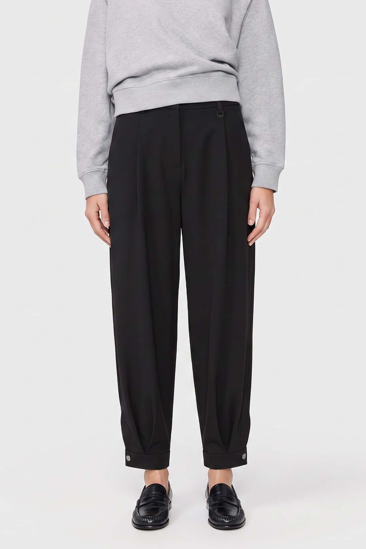 Mac Jeans Broek Balloon Floating crepe Zwart