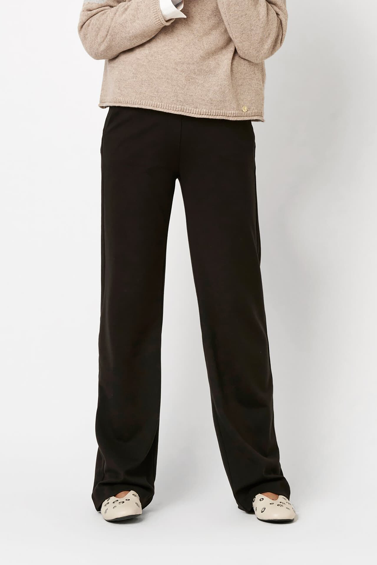 Toni Broek Jenny Wide Leg Donker Bruin