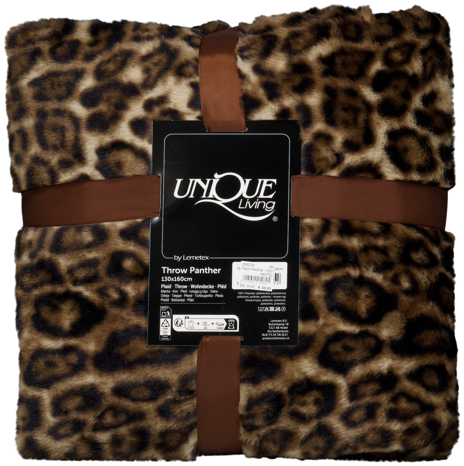 Bomont Collection Plaid Panther 130x160cm Bruin