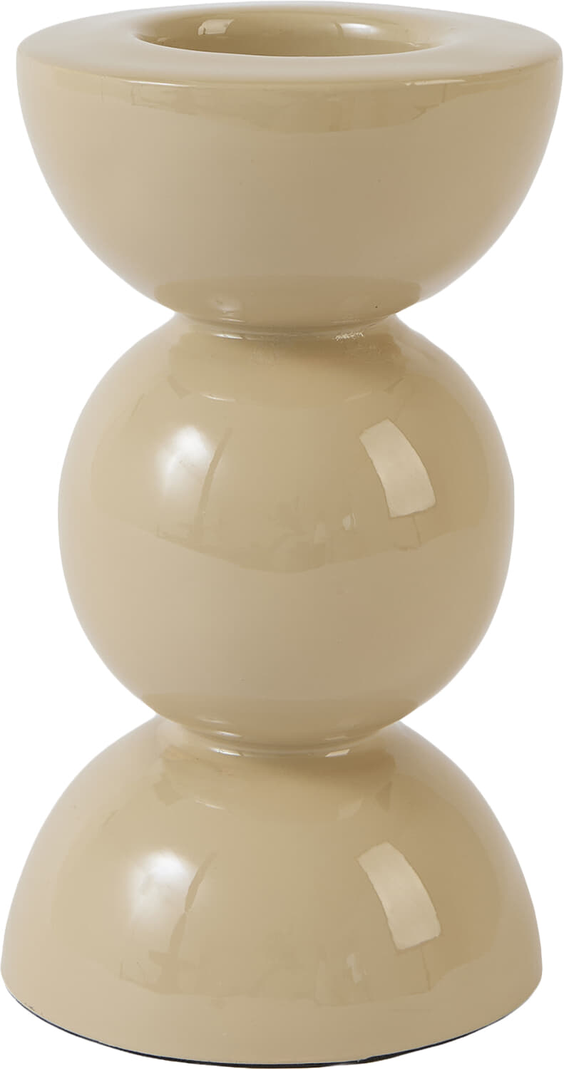 Bomont Collection Candle stick Ø7,5x14 cm NYONS Shiny Sand Kaki