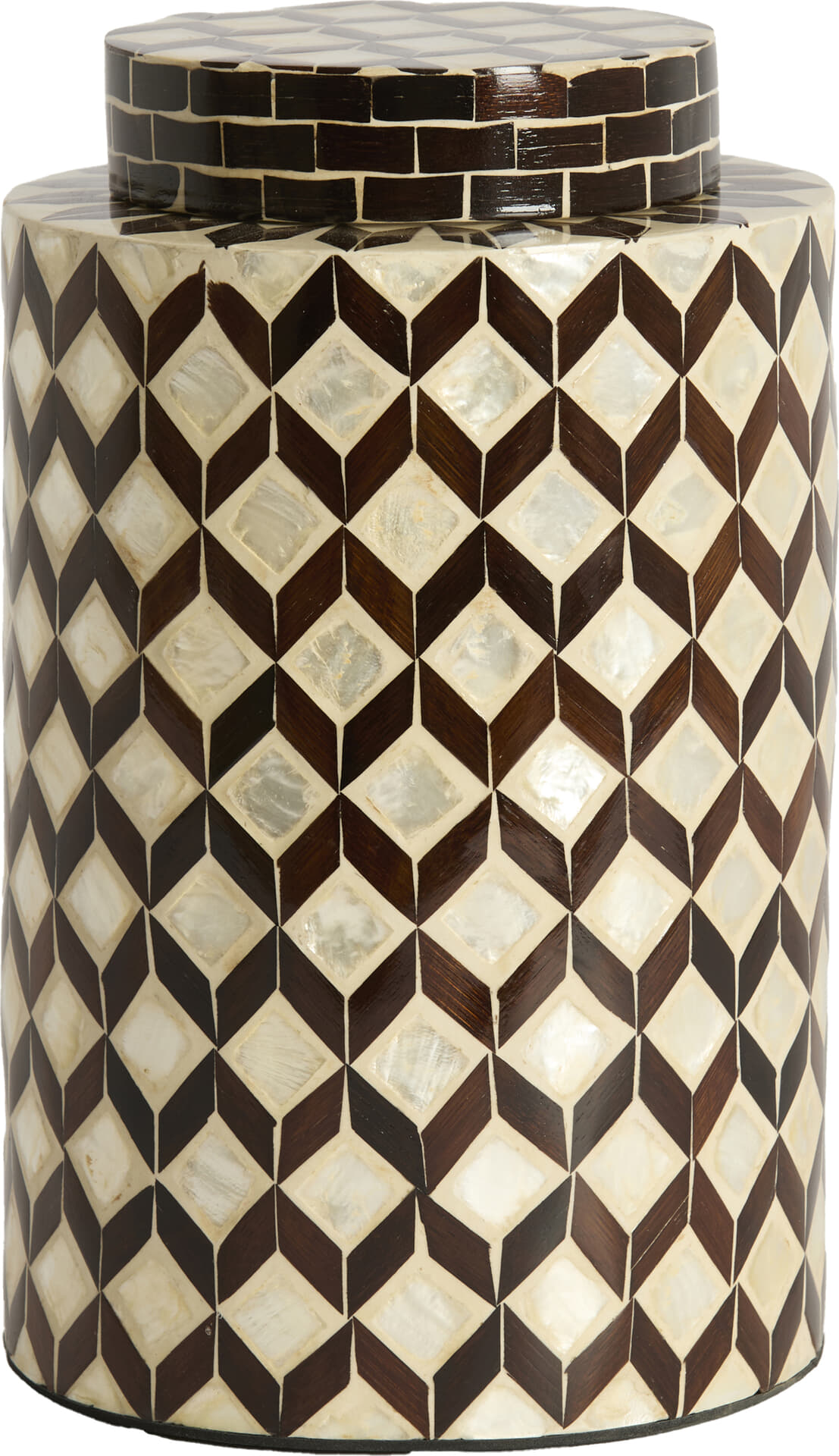 Bomont Collection Deco box+lid Olite Ø 16 x 26,5 cm  Bruin