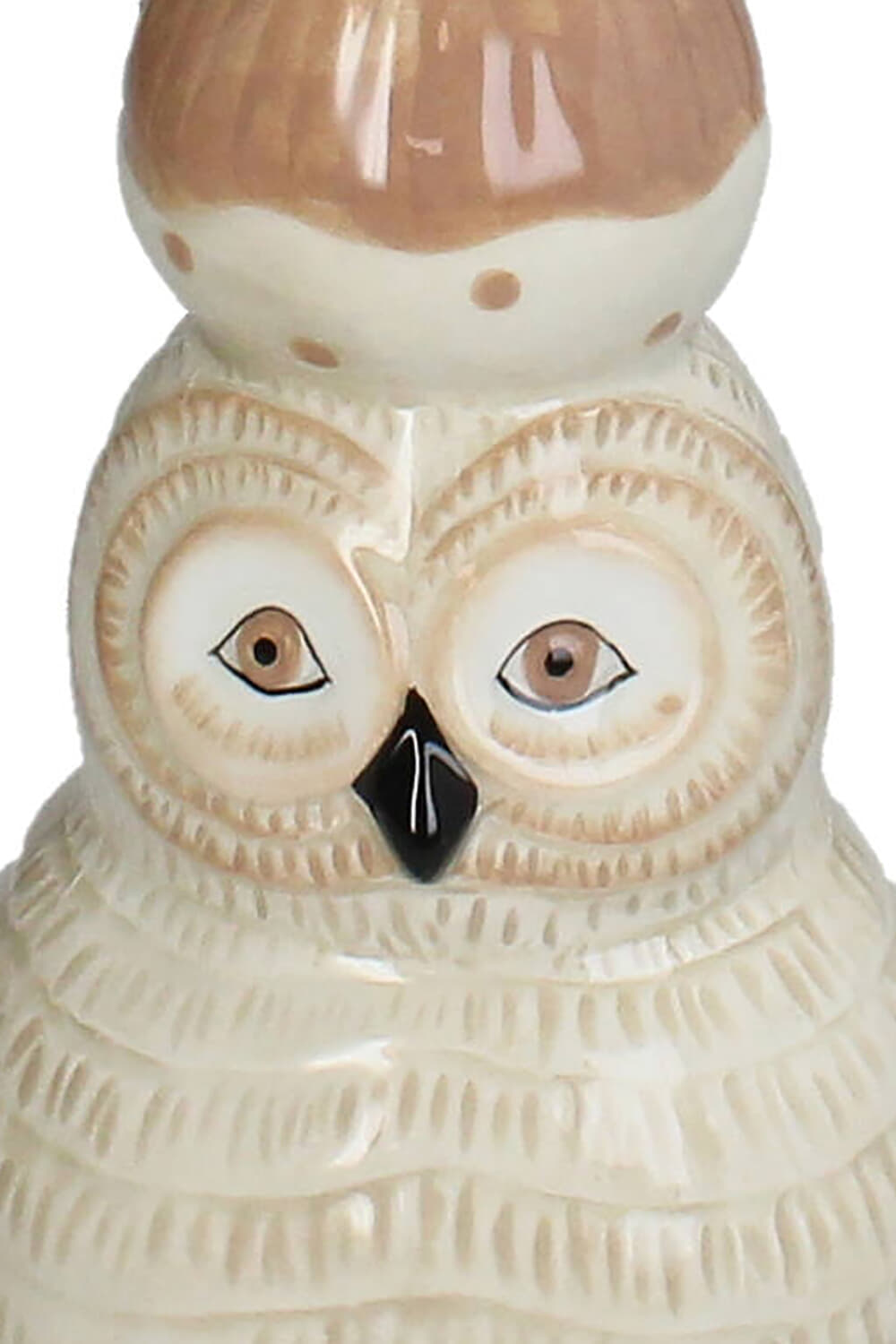 Bomont Collection Candle Stick Owl Dolomite Beige 8x7.5x17cm Beige