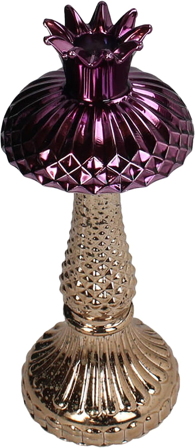 Bomont Collection Candle Stick Glass Multi 10.3x10.3x25.6cm Multi