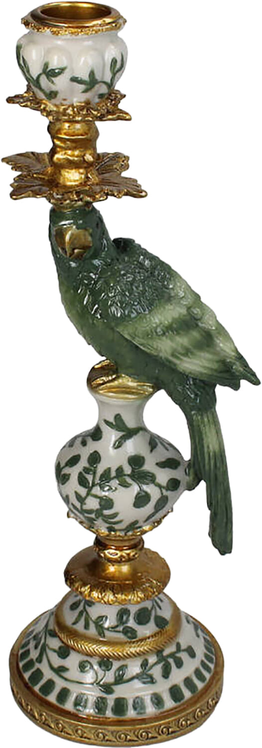 Bomont Collection Kaarsenhouder Bird 9.5 x 9 x 28 cm Groen