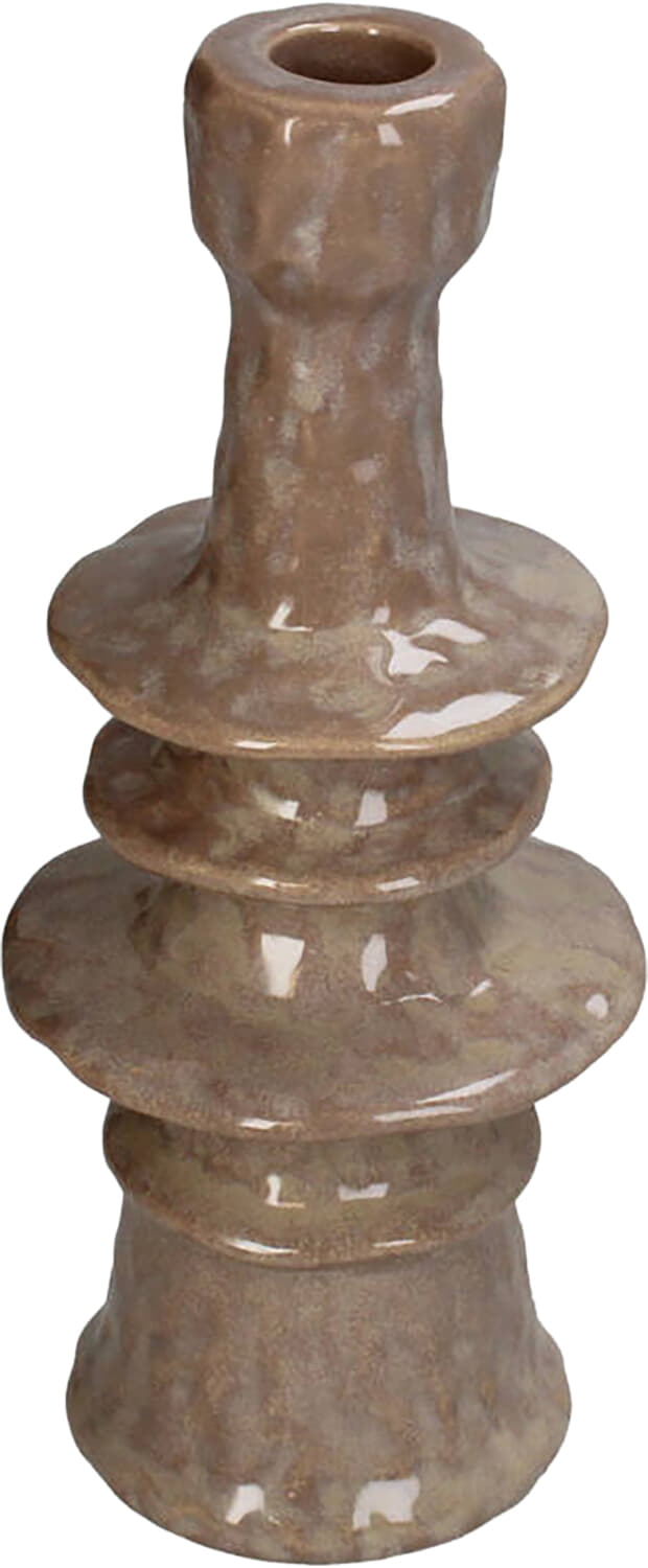 Bomont Collection Candle Stick Stoneware Mauve 9x9x22cm Beige