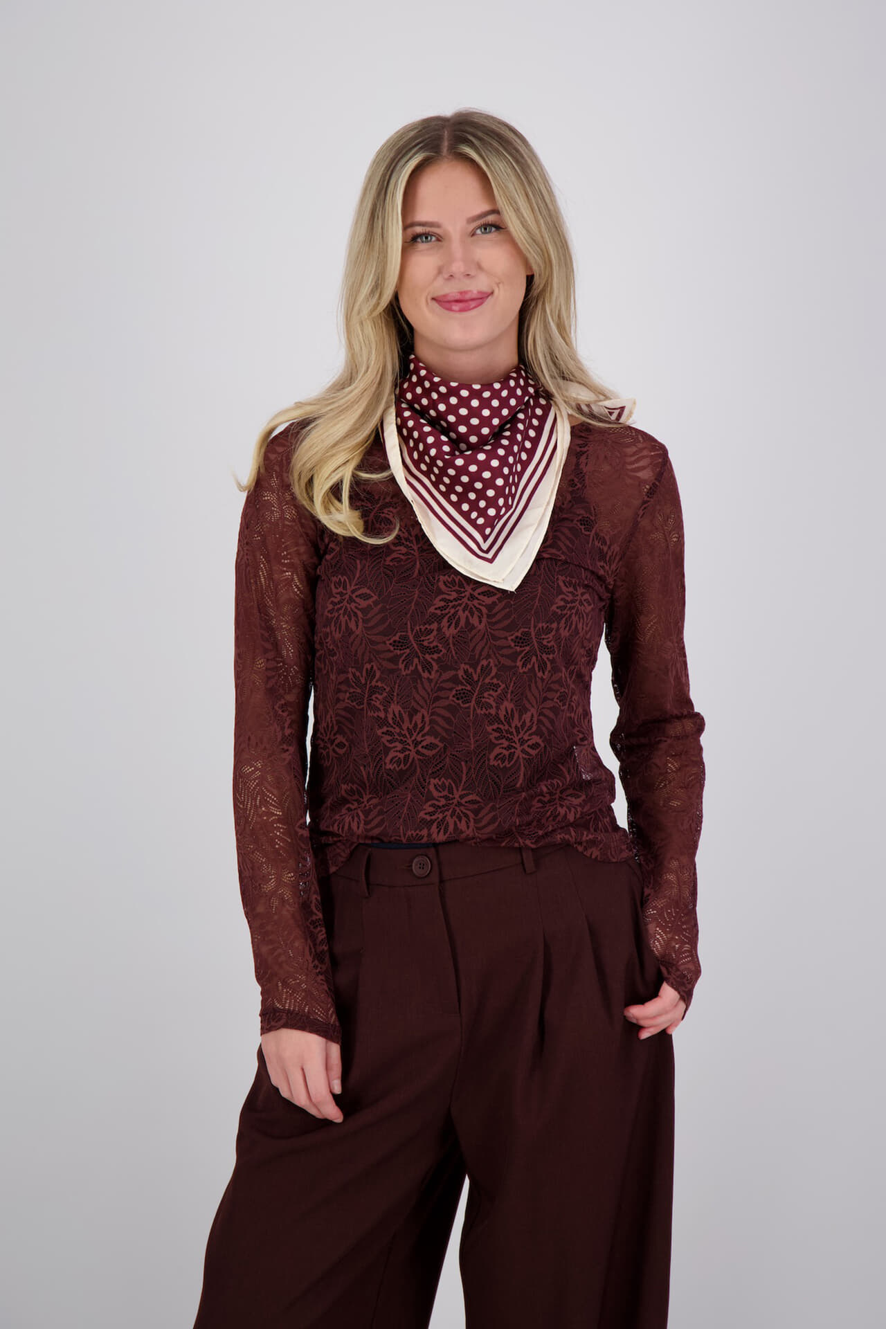 Zo Sjaal Bordeaux Rood