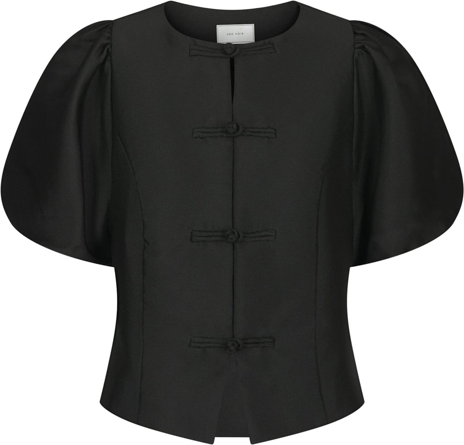 Neo Noir Blouse Anela Mandarin Zwart