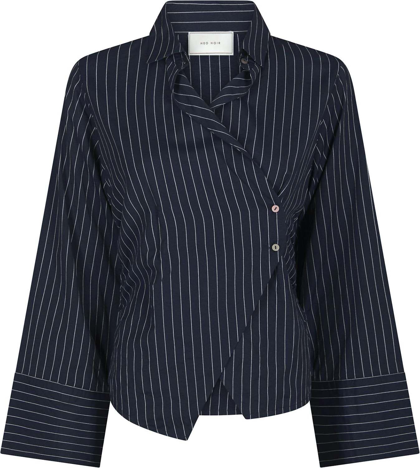 Neo Noir Blouse Fenli Slim stripe Blauw