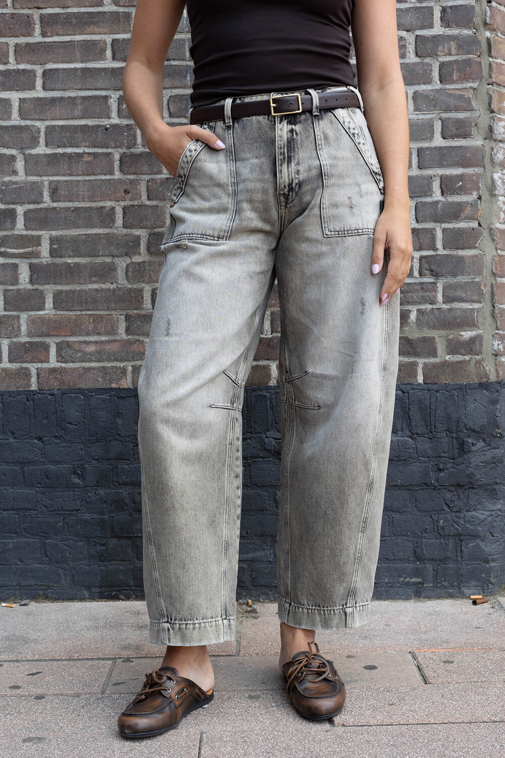 Para Mi Jeans Olivia Pocket Beige