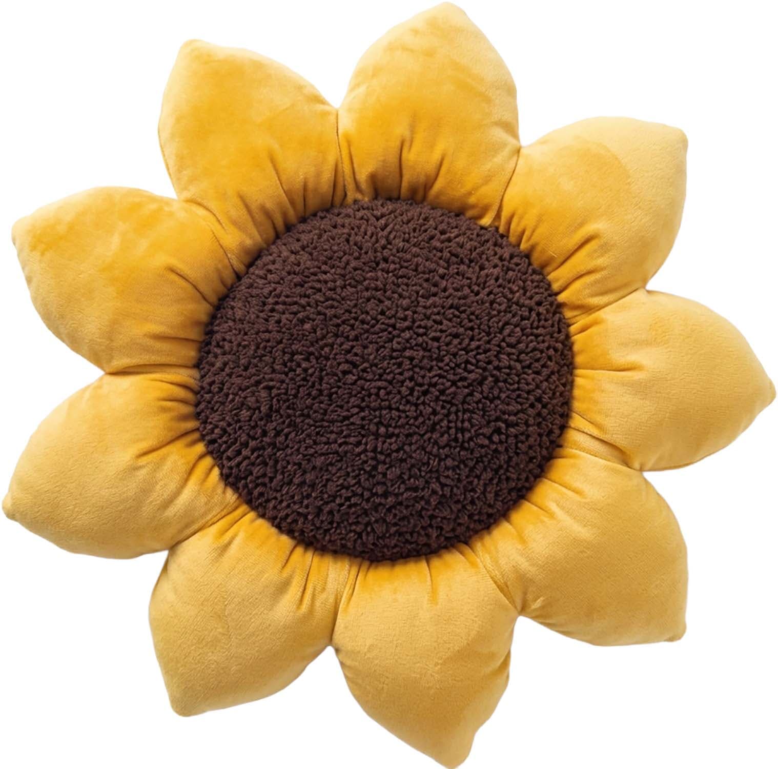 Dutch Decor Kussen  Sunflower Ø42 cm Geel
