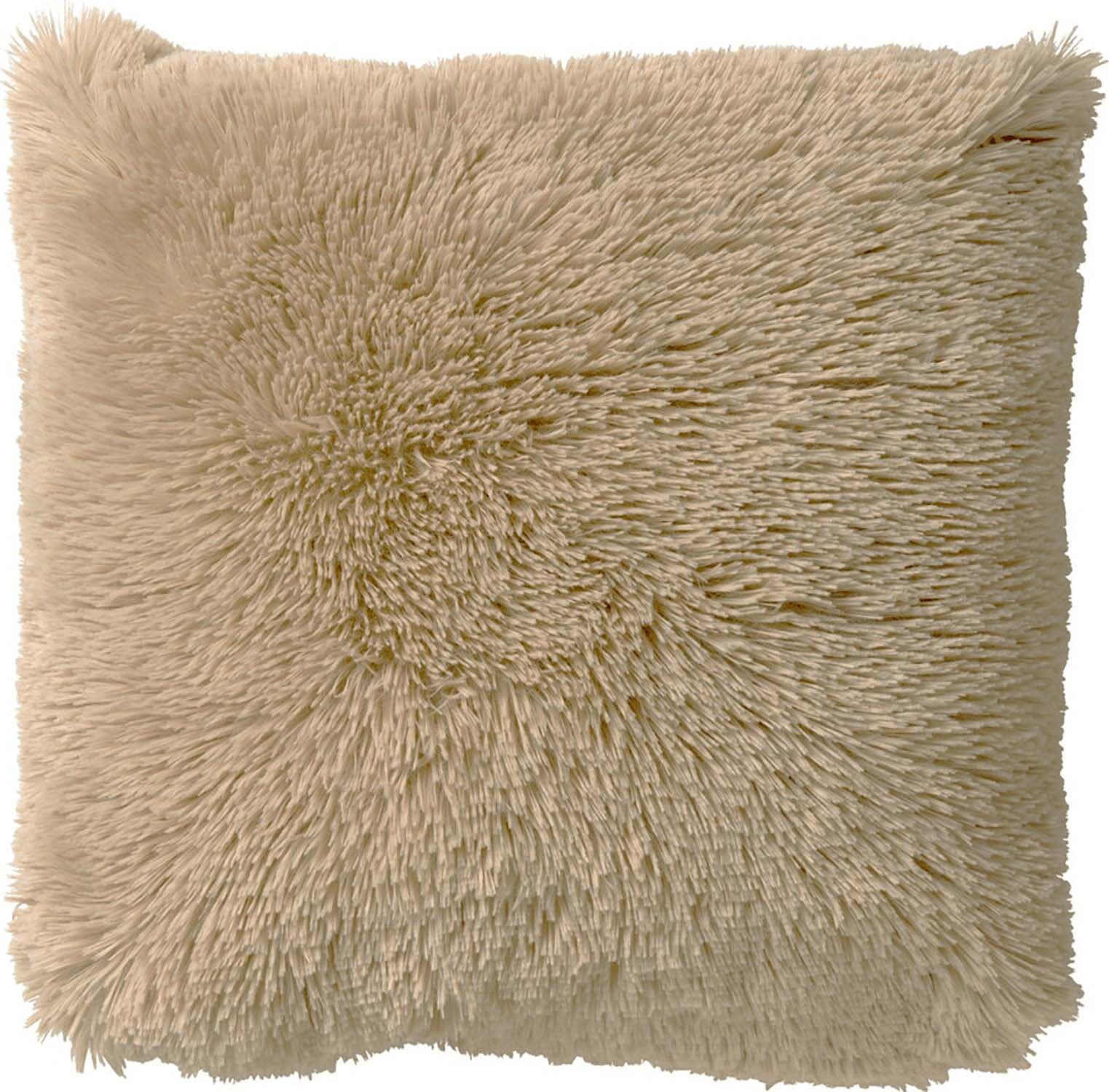 Dutch Decor Kussen Fluffy 45x45 cm  Beige