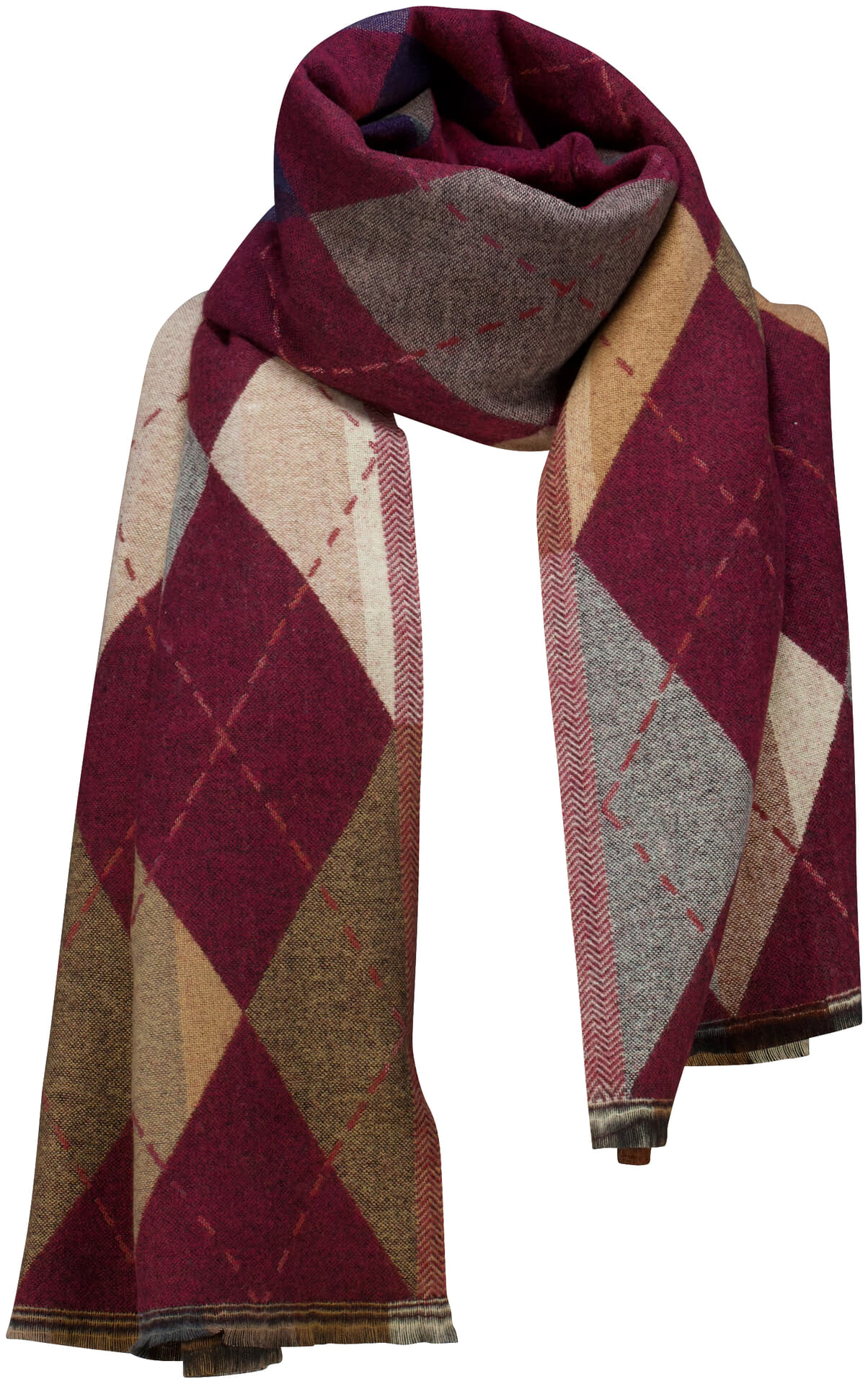 Zo Sjaal Bordeaux Rood