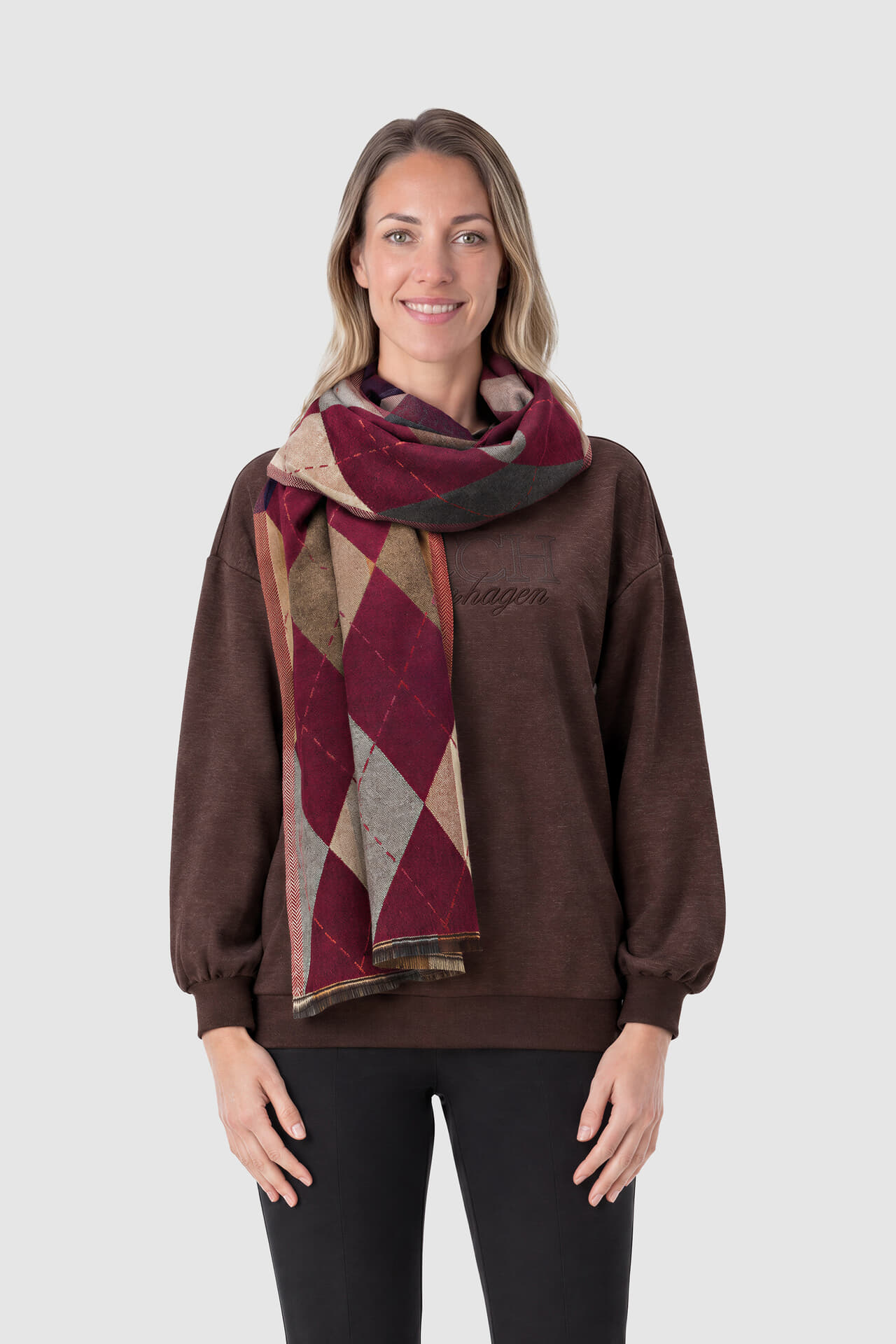 Zo Sjaal Bordeaux Rood