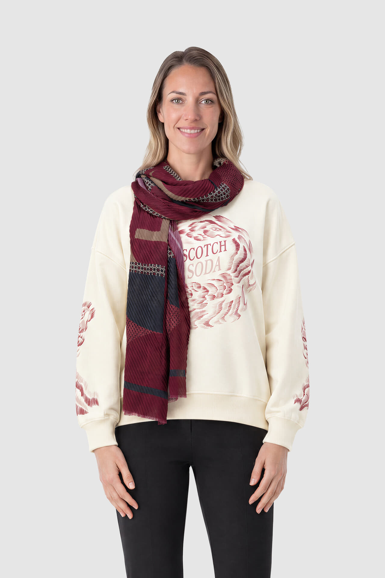 Zo Sjaal Bordeaux Rood