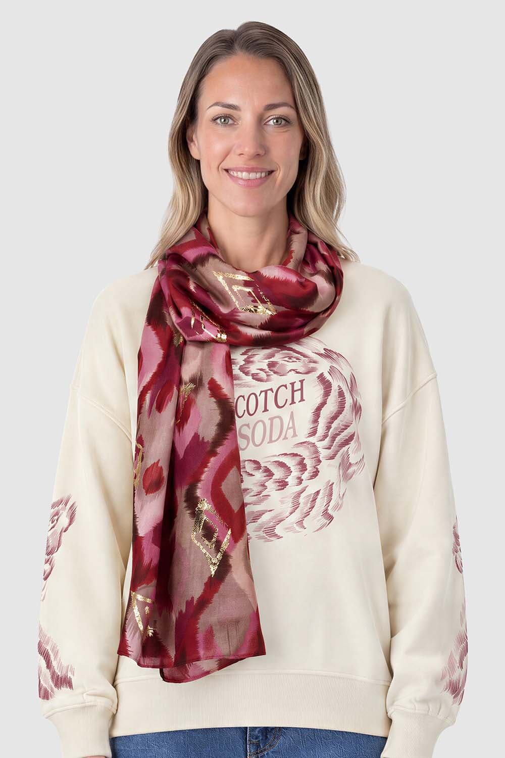 Zo Sjaal Bordeaux Rood