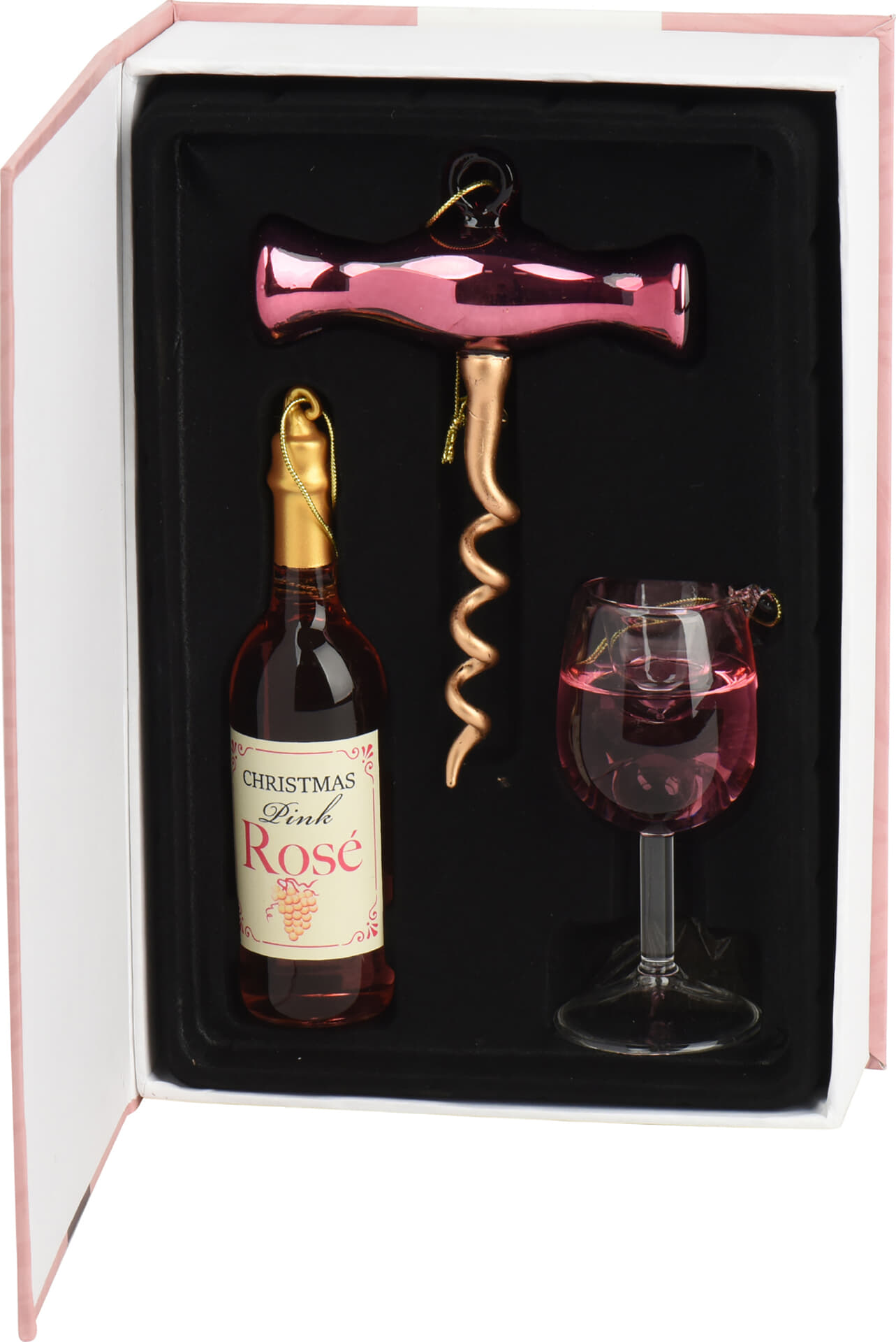 Bomont Collection Kerstballen Wijn mix set van 3 9.7 x 2.8 x 13.8 cm Roze