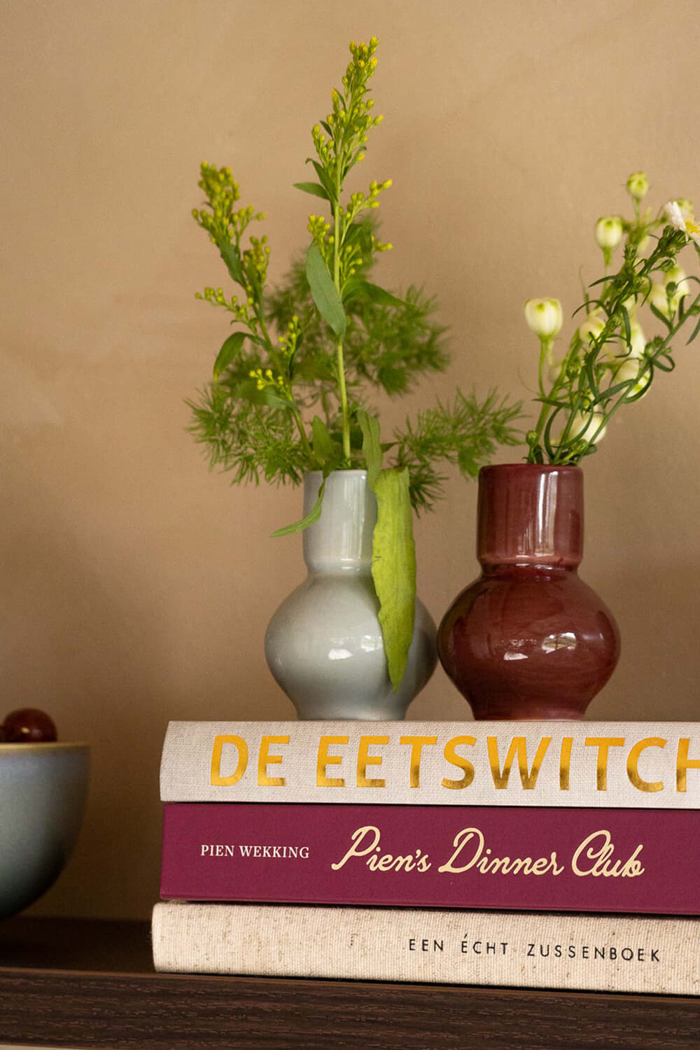 Zusss set van 3 vaasjes keramiek hartje Multi