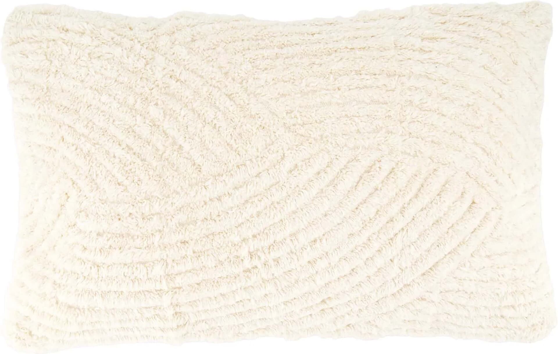 Zusss Kussen Boucle Vlecht Patroon 30x50cm Off White