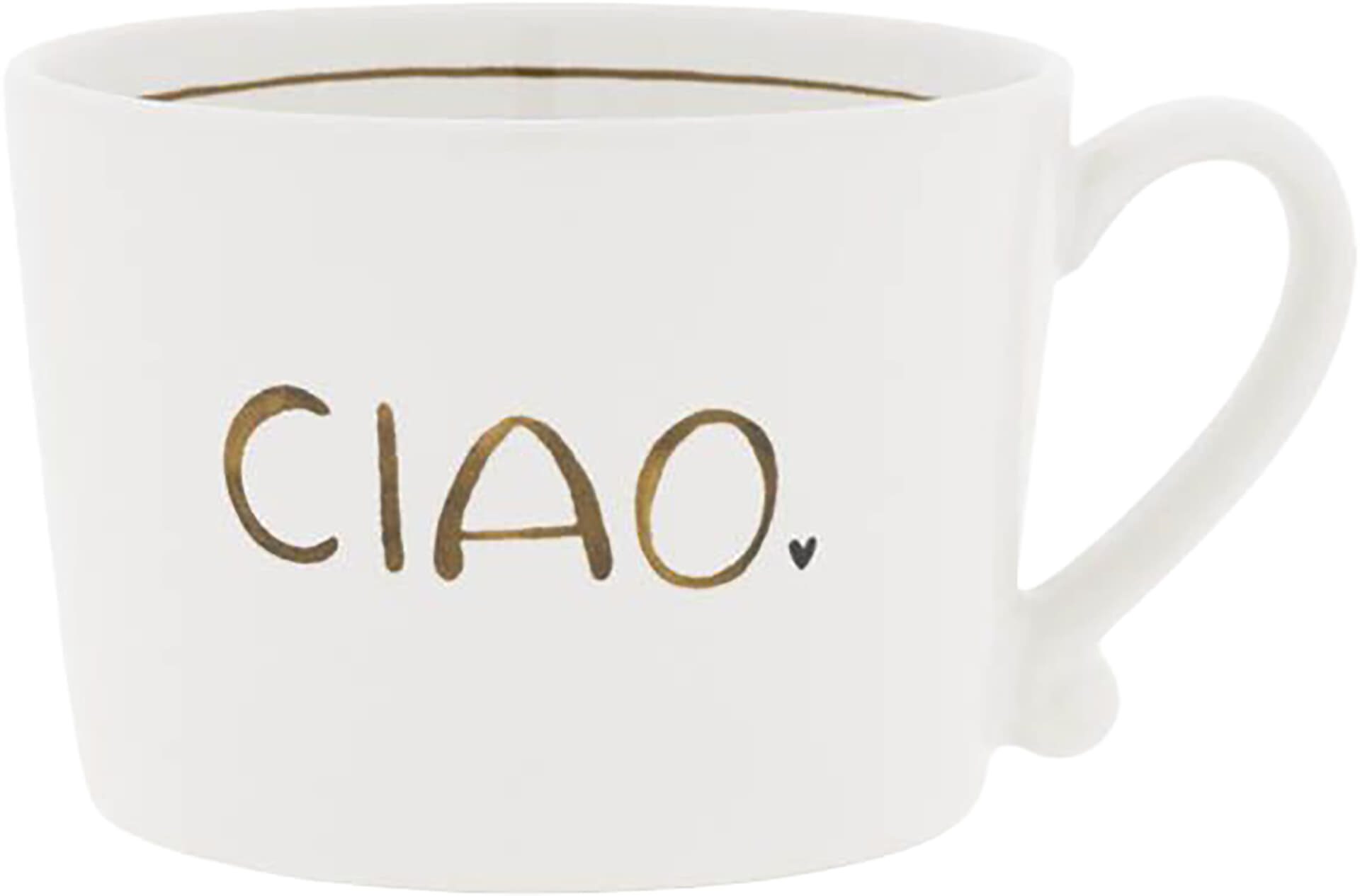 Bastion Collections Cup White/CIAO 10x8x7cm Bruin