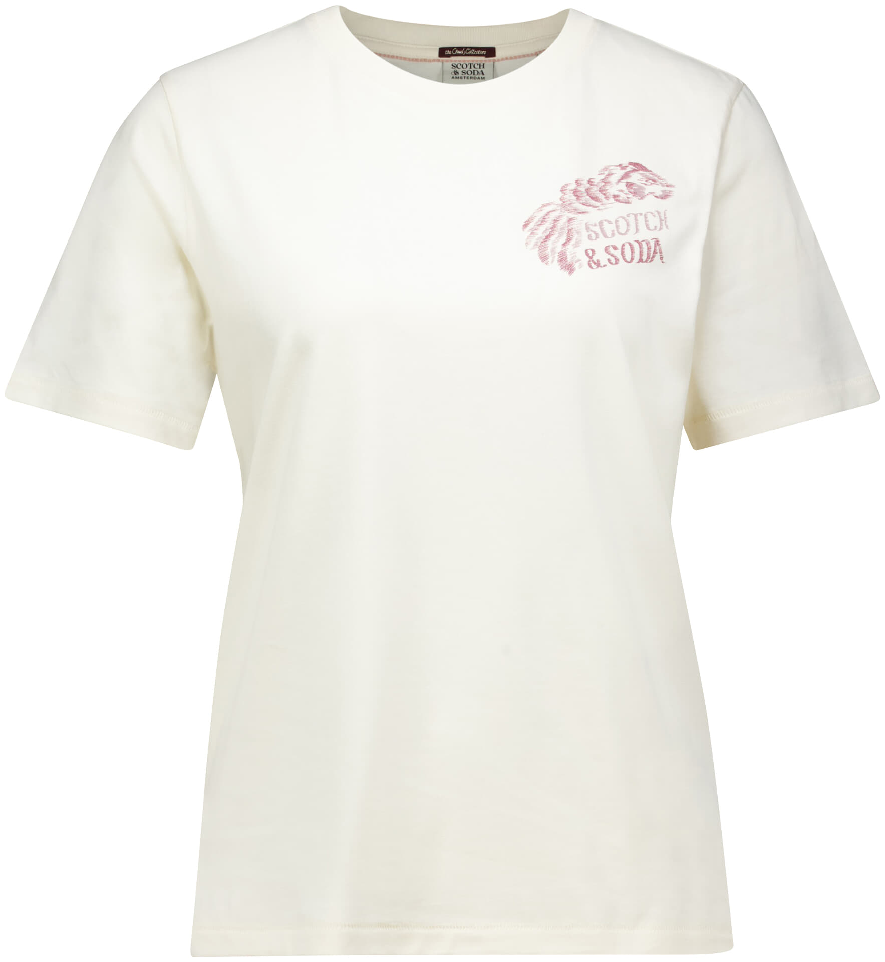 Scotch & Soda T-shirt Front and back artwork regular-fit Crème