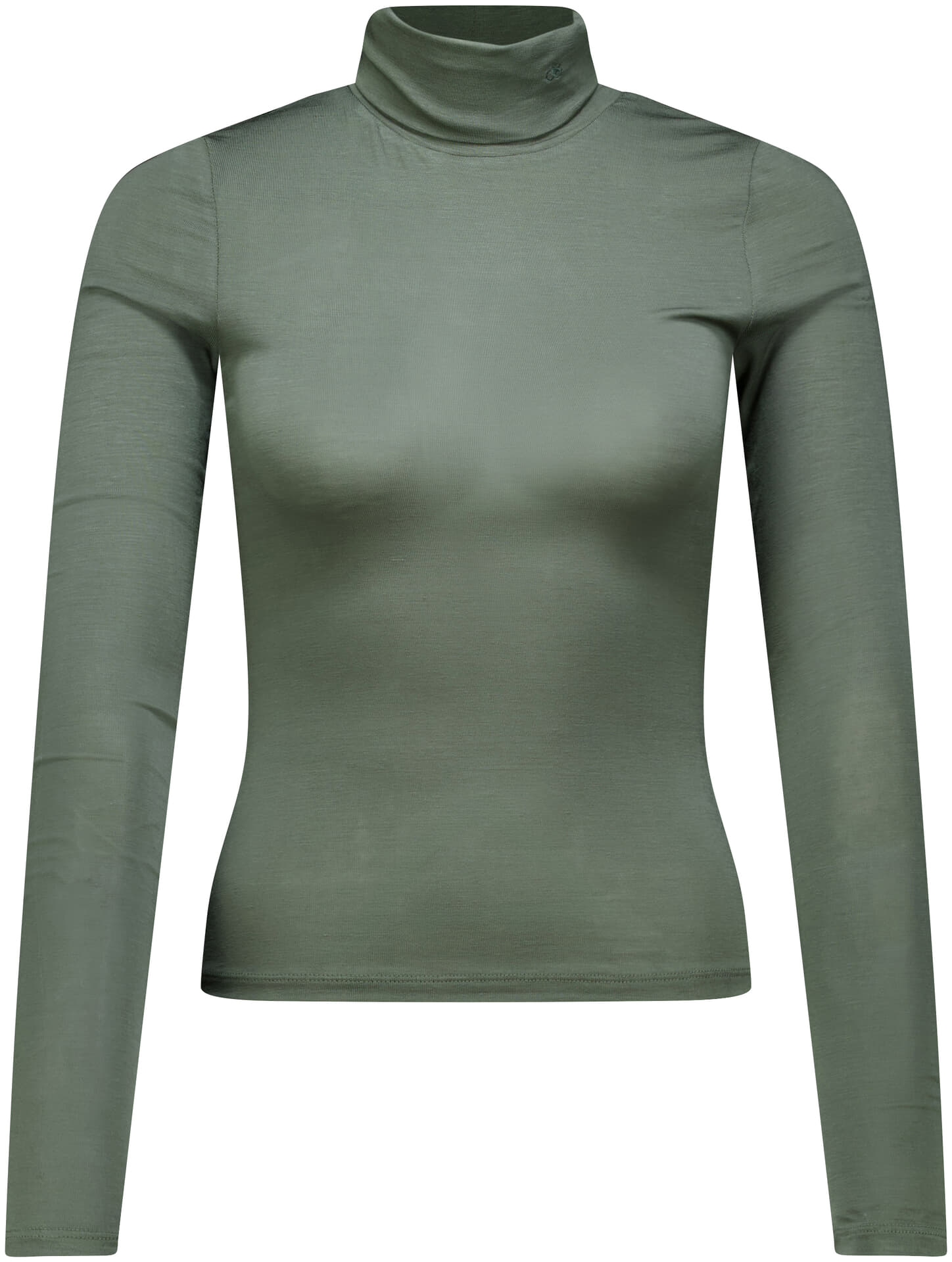 Scotch & Soda Longsleeve Roll up neck Olijf Groen