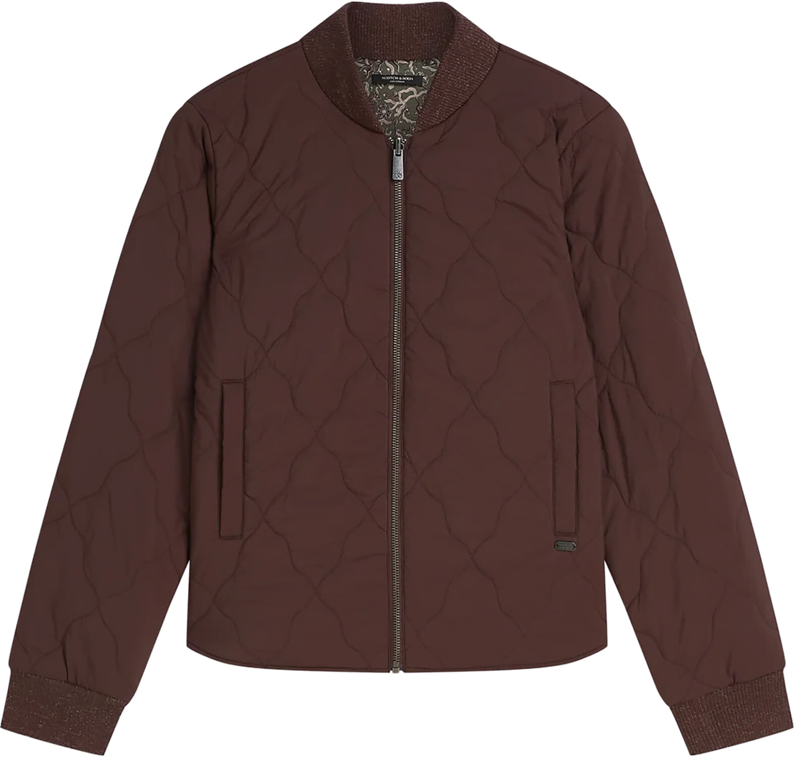 Scotch & Soda Bomberjas Reversible Quilted Bruin