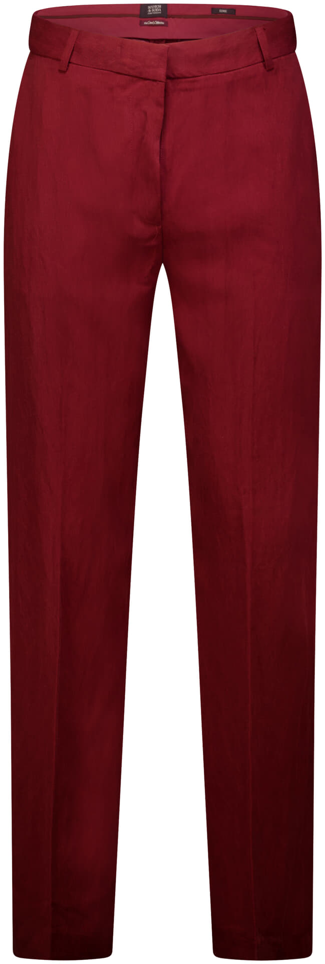 Scotch & Soda Pantalon Edie high-rise wide-leg lyocell blend Rood