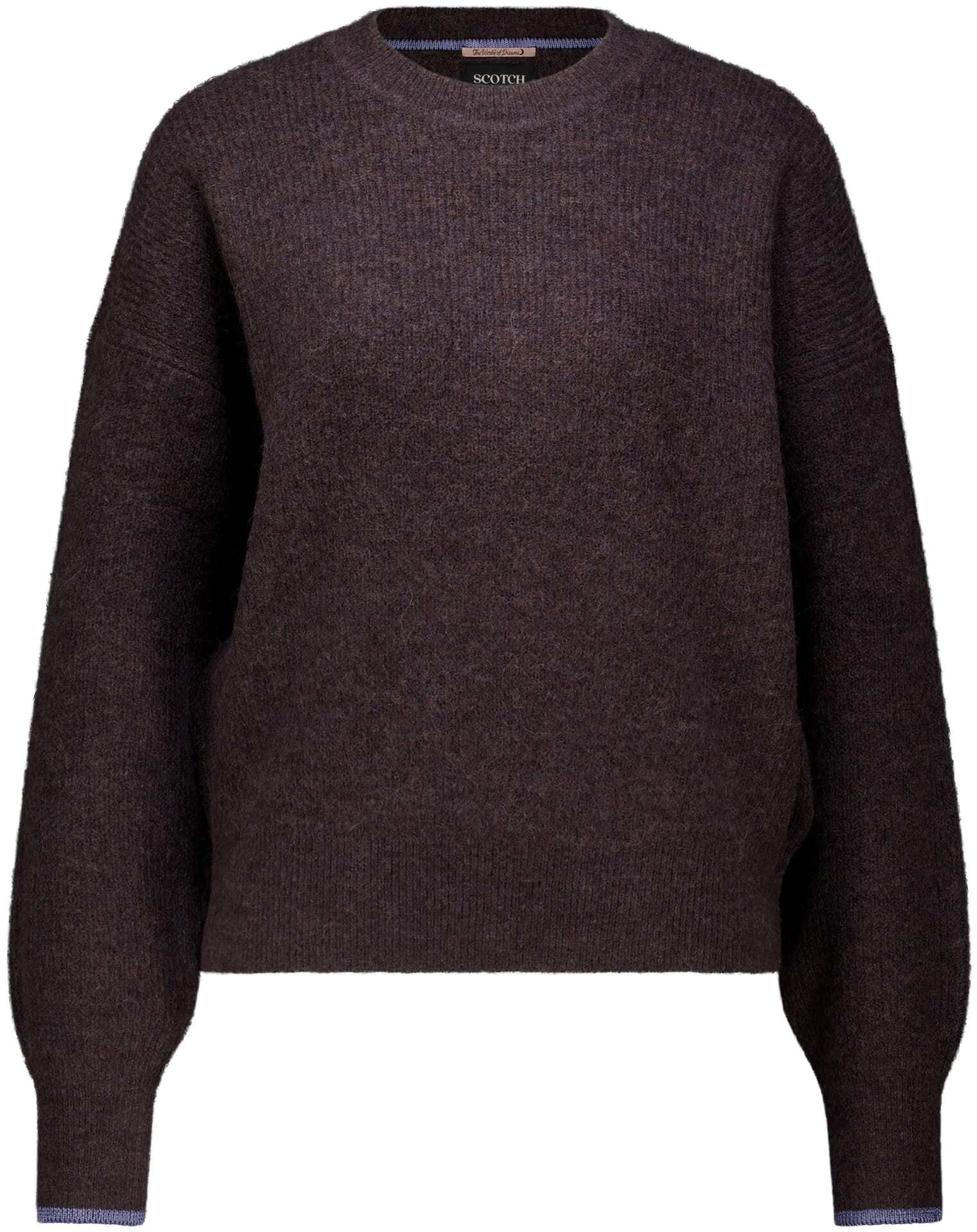 Scotch & Soda Trui Fuzzy crew-neck Antraciet