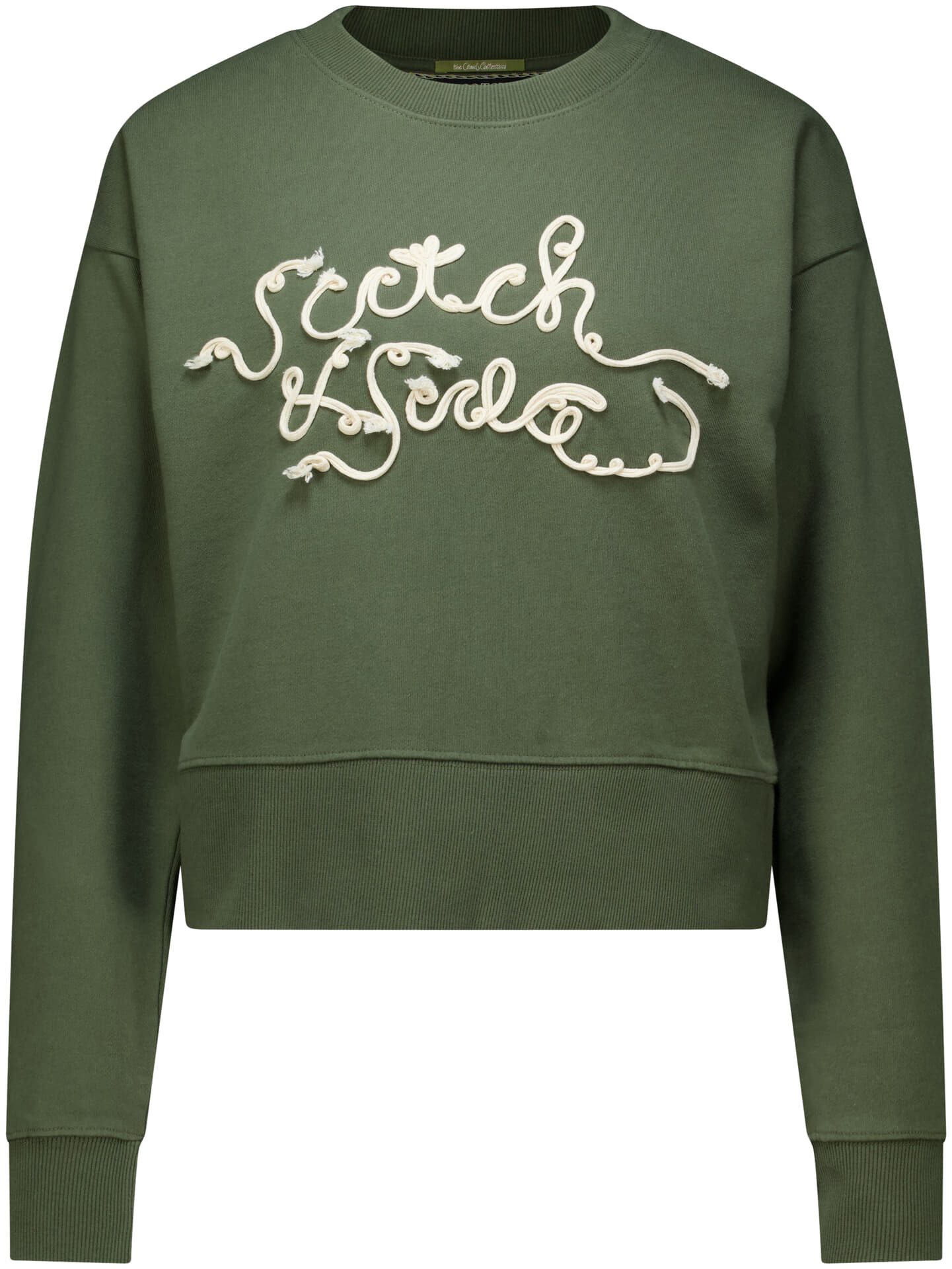 Scotch & Soda Sweater Ribon Embroidery Loose-Fit Groen