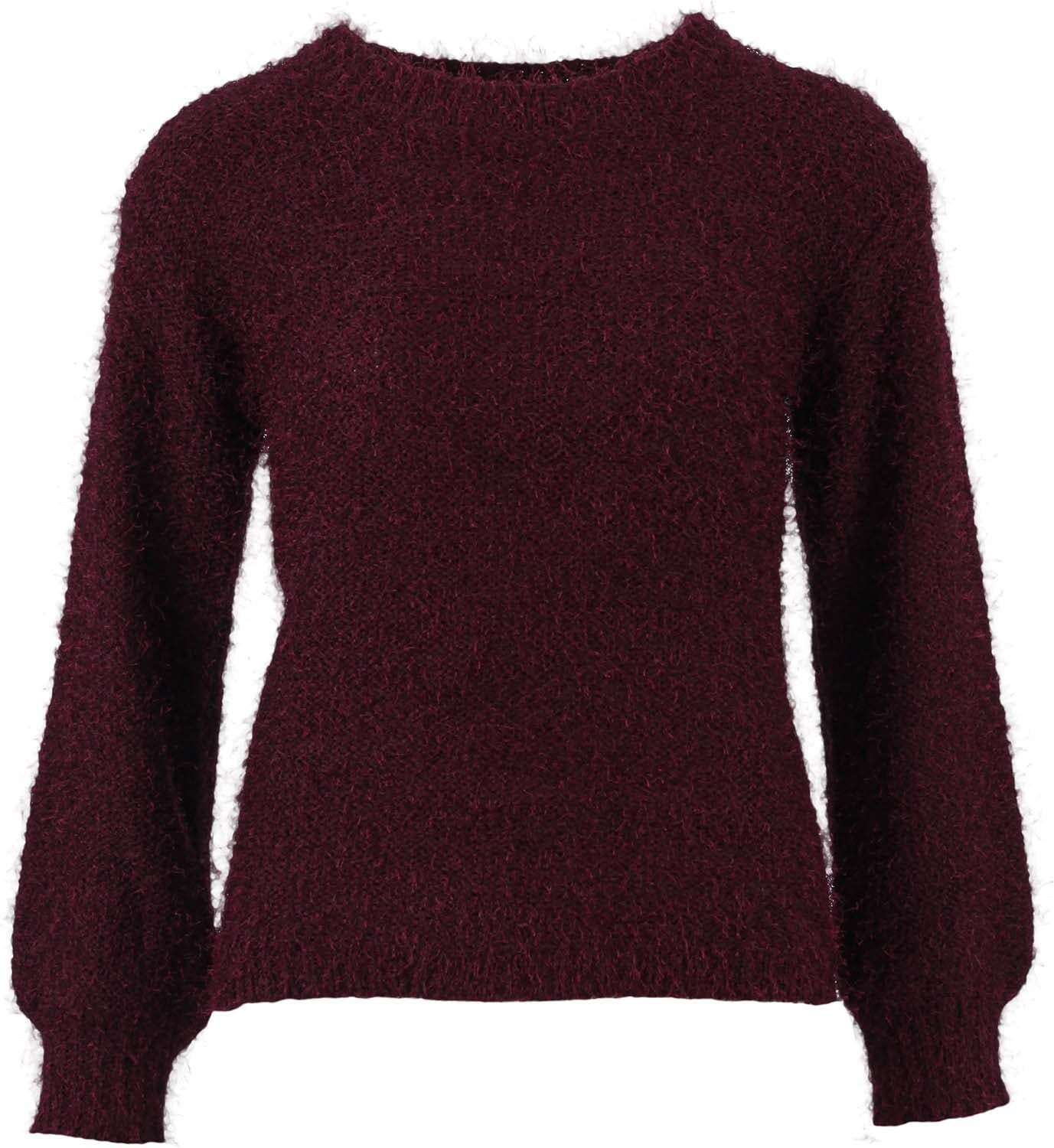 Enjoy Trui Fluffy Bordeaux Rood