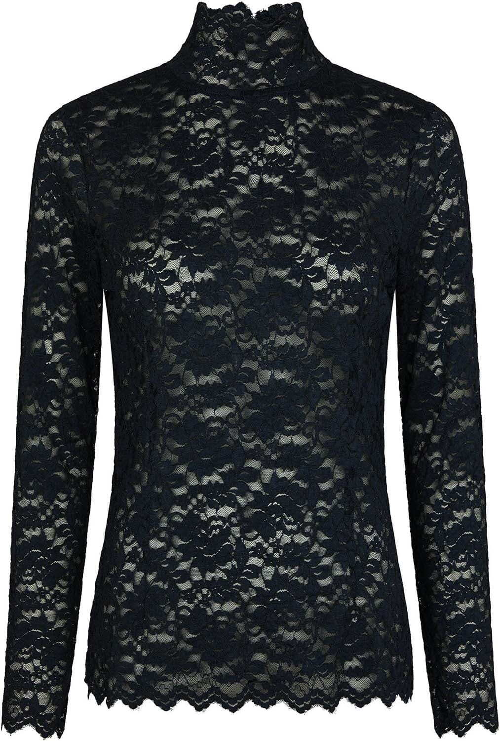 Neo Noir Top Liza Laceflower Navy