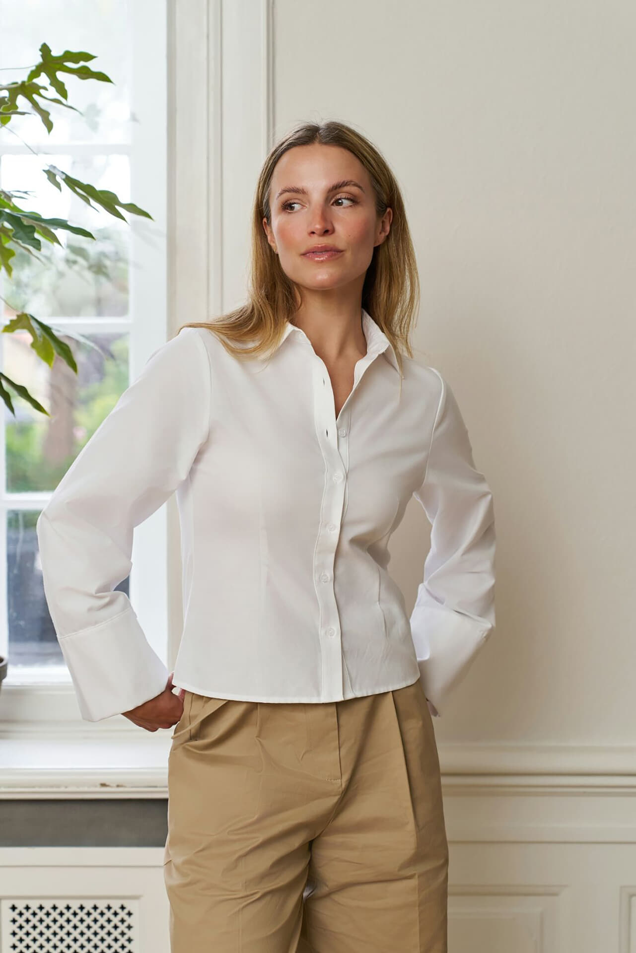 Neo Noir Blouse Rosa Oxford Wit