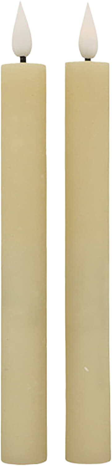 Bomont Collection Dinerkaarsen LED Recharges St 2 18x3,4x3,4 Wit