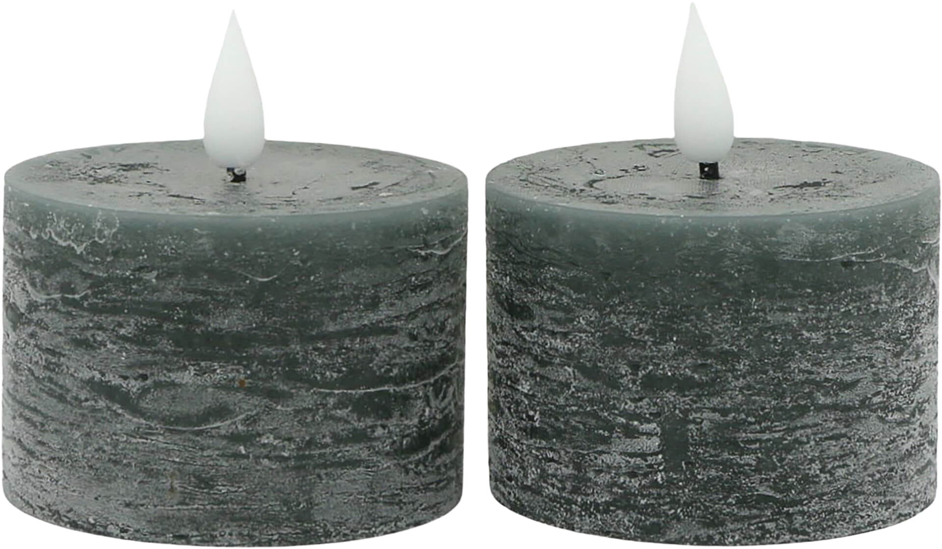 Bomont Collection Stompkaarsen LEd Mini Recharge Set 2 5x7,5x7,5cm Zwart
