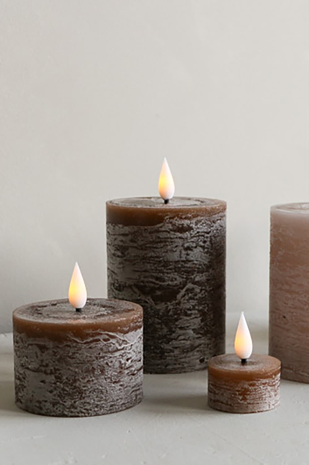 Bomont Collection Theelicht LED Recharge set van 6 Bruin