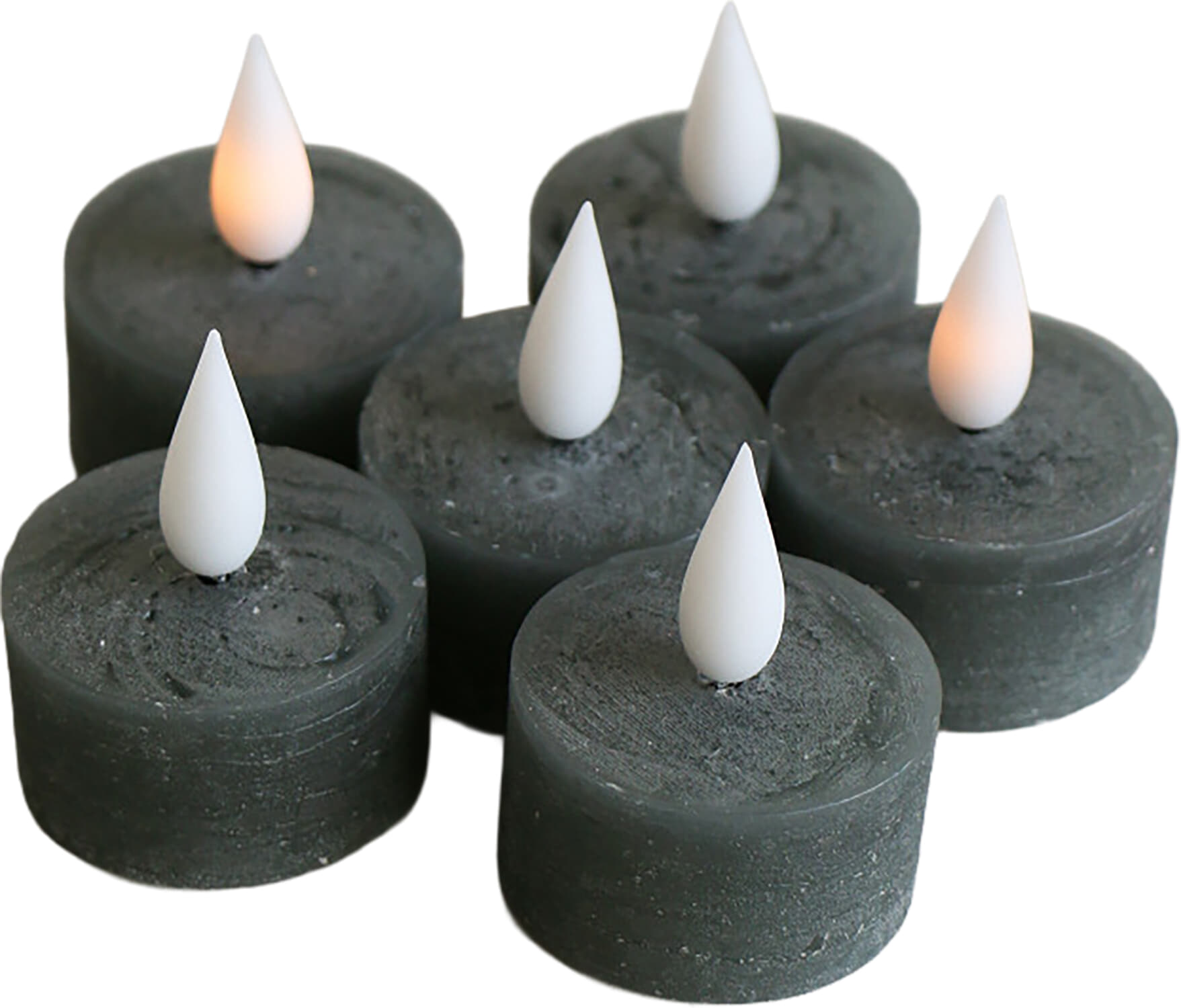Bomont Collection Theelicht LED Recharge set van 6 Zwart