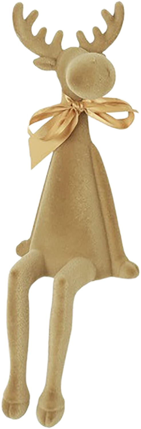 Bomont Collection Rendier Zittend Velvet Adrian L l.bruin 20,32x20x5 Beige