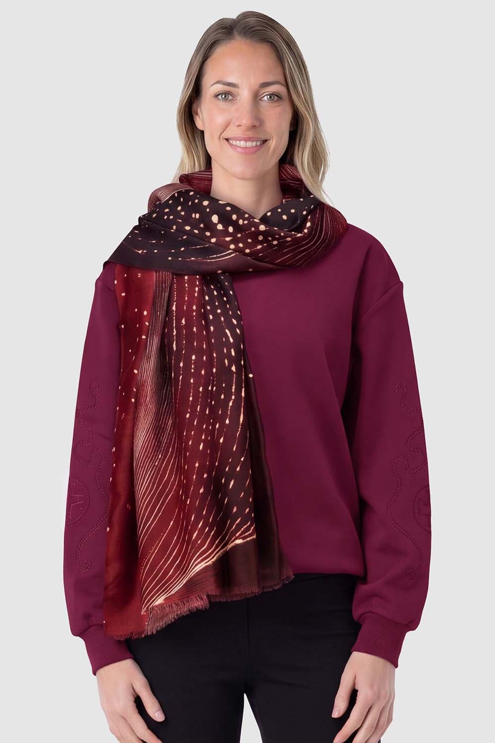 Zo Sjaal Bordeaux Rood