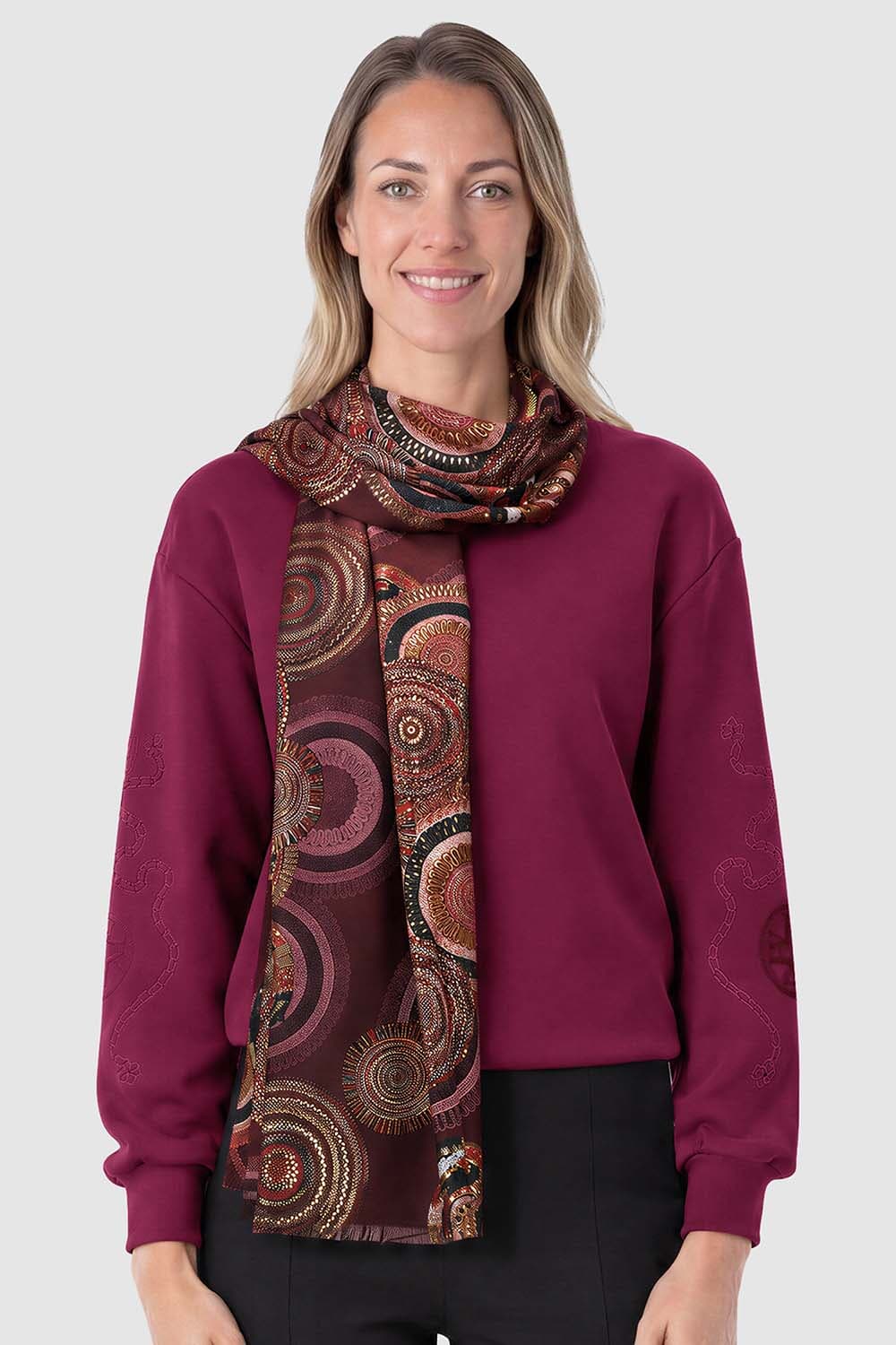 Zo Sjaal Bordeaux Rood