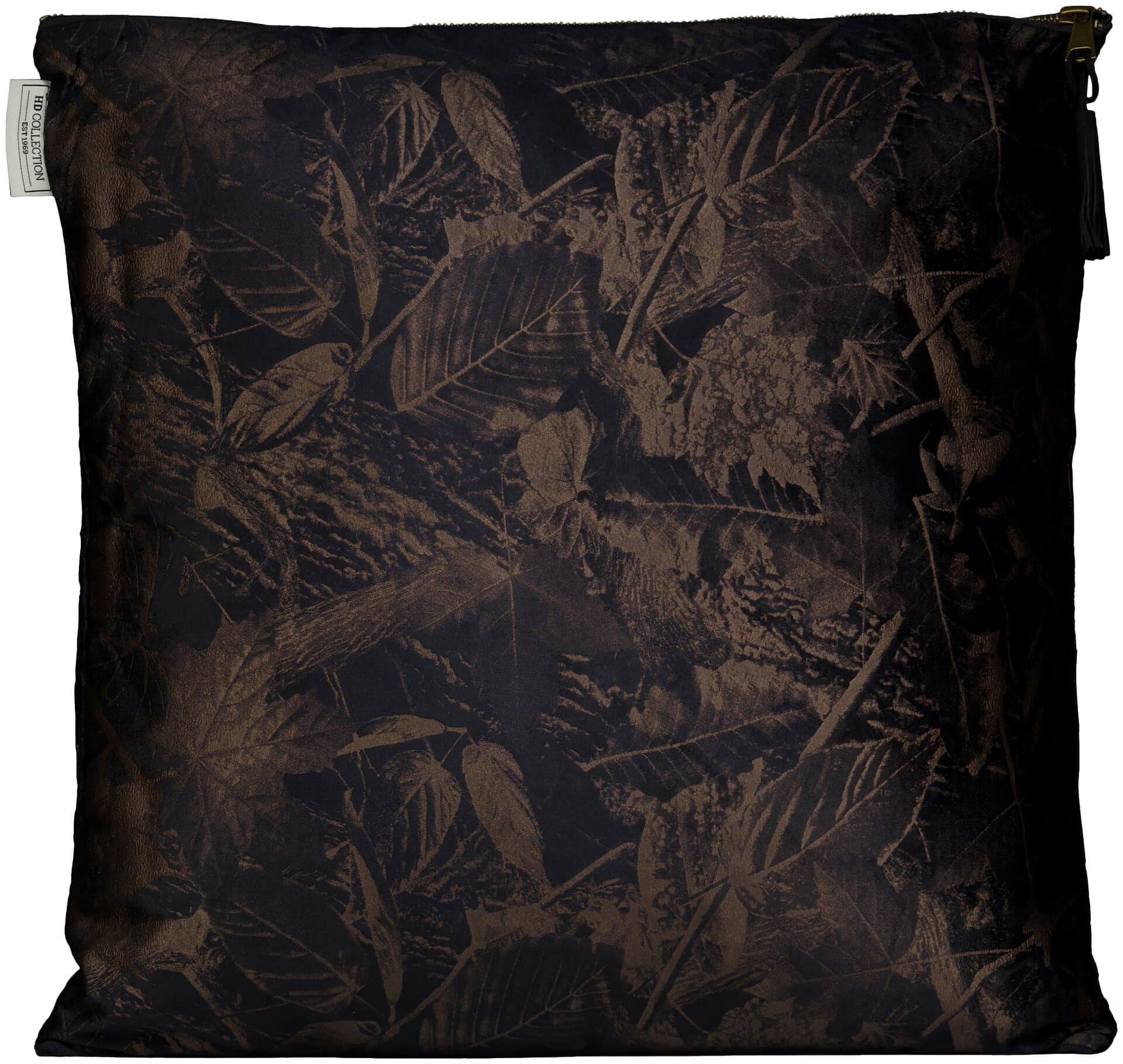 Bomont Collection Kussen bladeren 45 x 45 cm Zwart