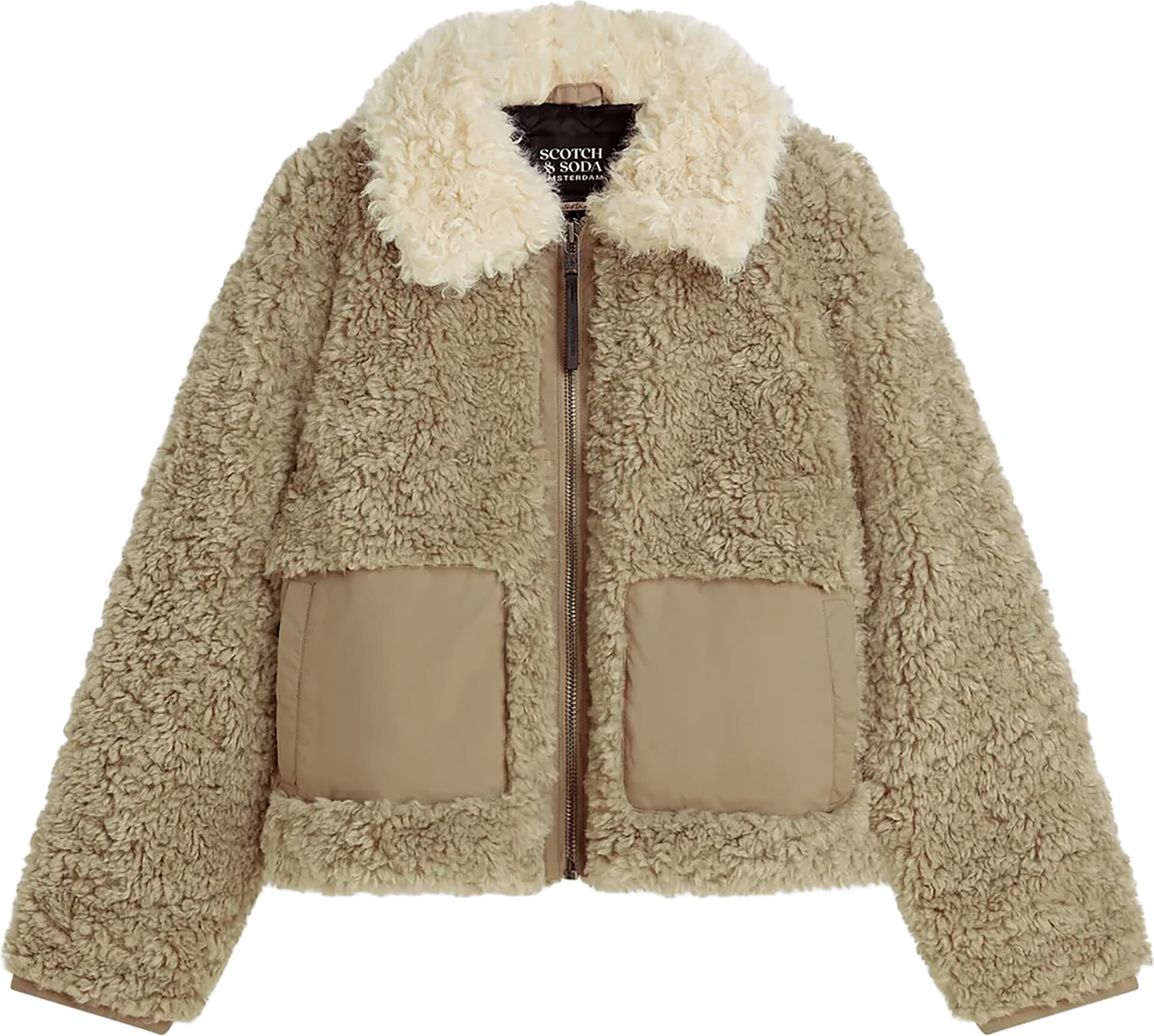 Scotch & Soda Jack Faux fur Kort Grijs