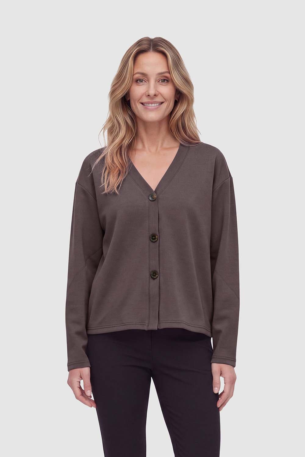 Scotch & Soda Vest modal Antraciet