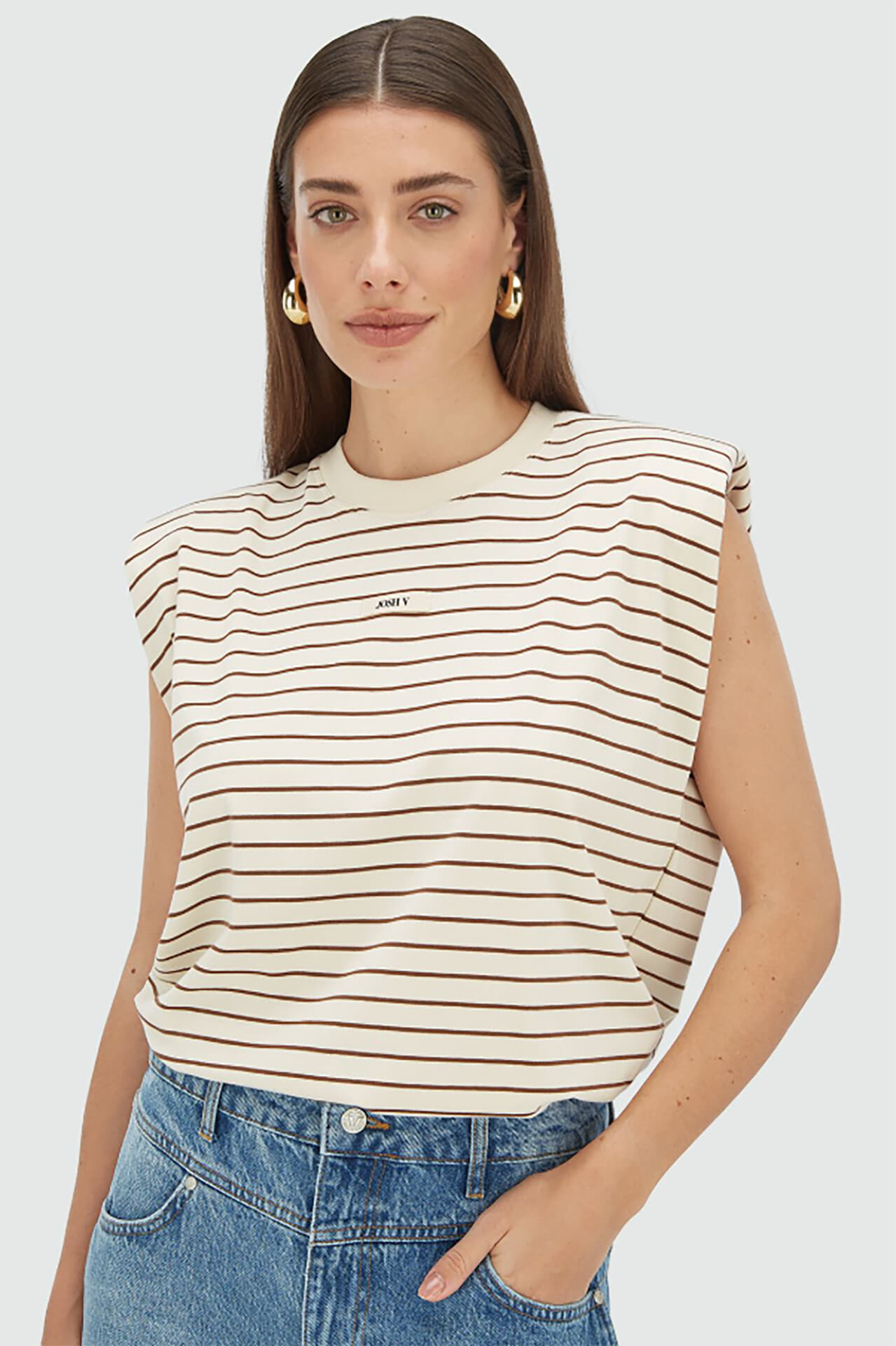 Josh V T-shirt JV-Sue with logo regular fit   Off White