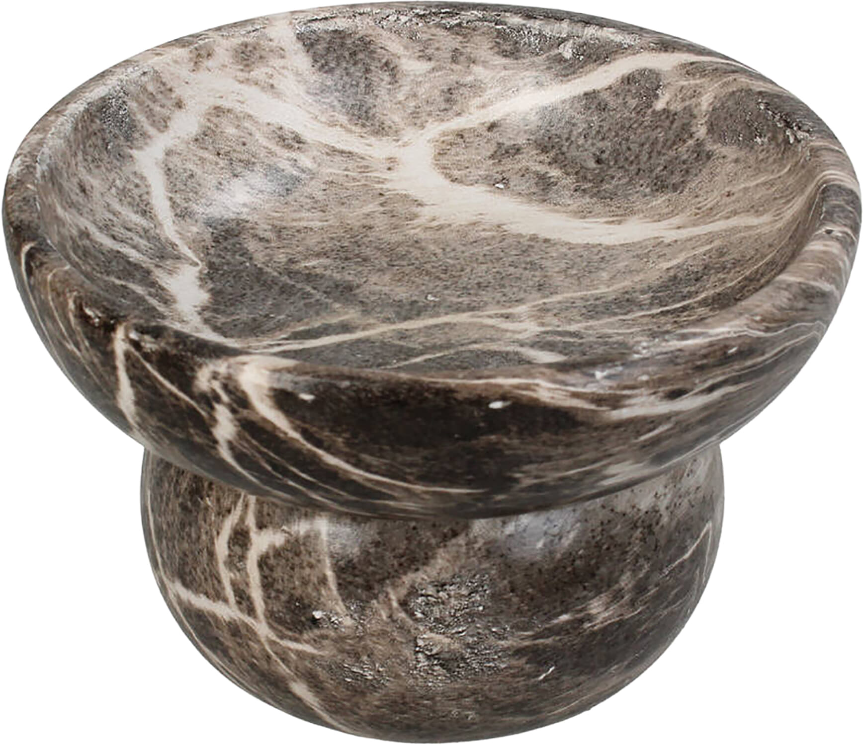 Bomont Collection Bowl Marble Concrete Brown 16x16x11 Bruin