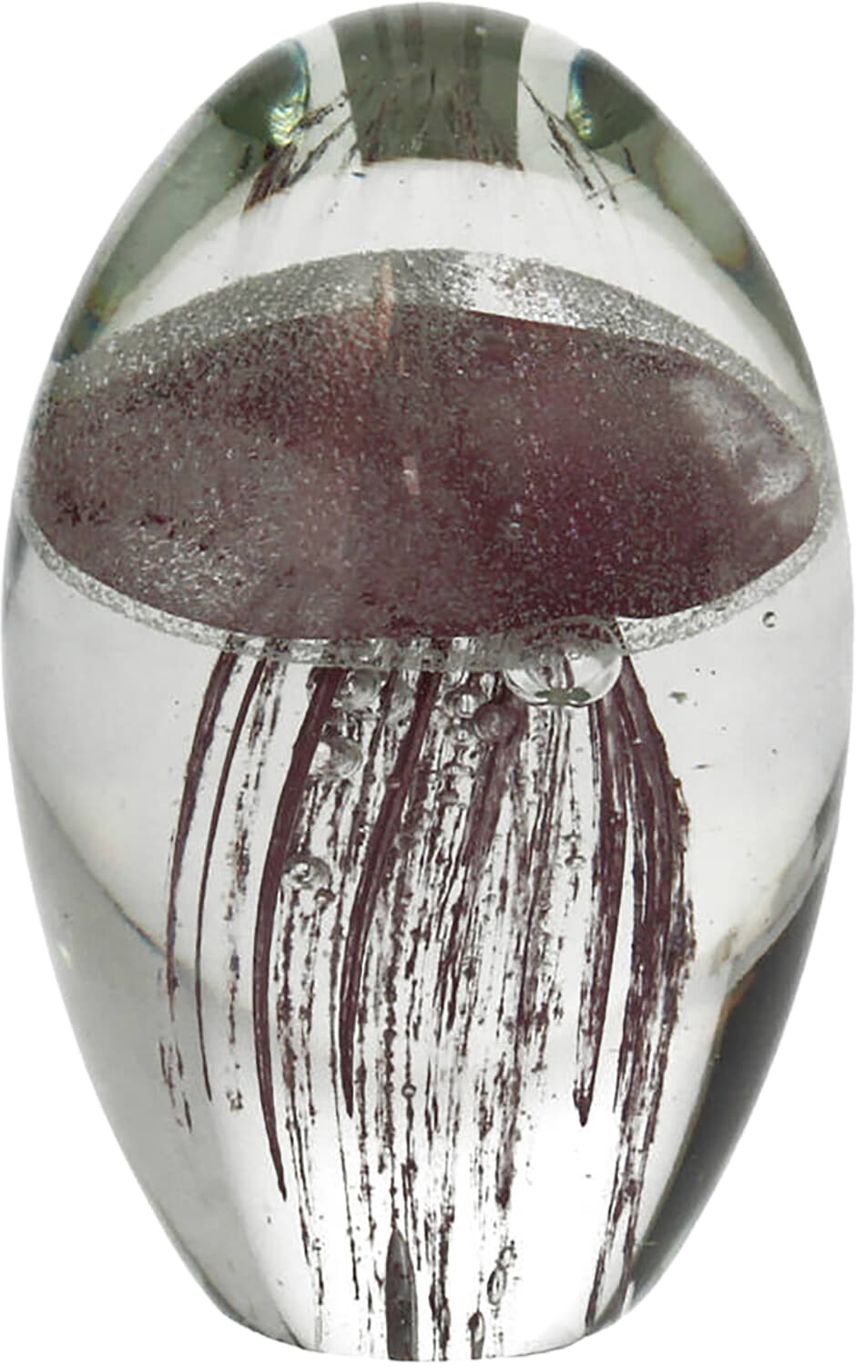Bomont Collection Ornament Jellyfish Glass Aubergine 7x7x11 Paars