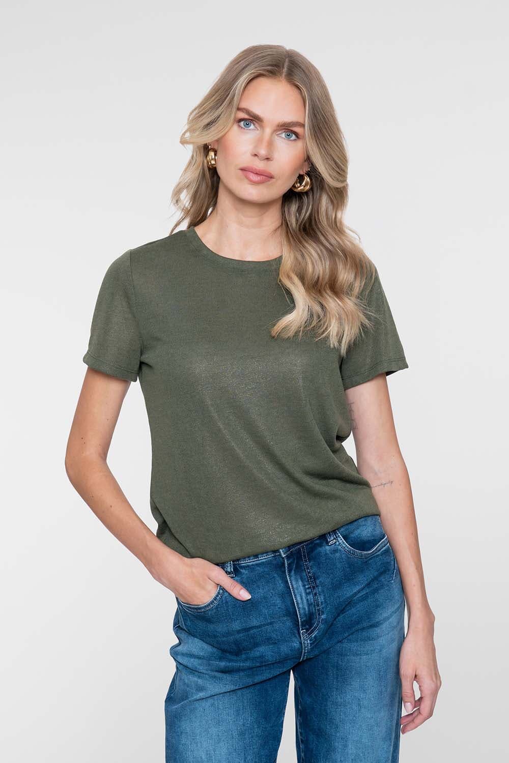 Geisha T-shirt foil Army