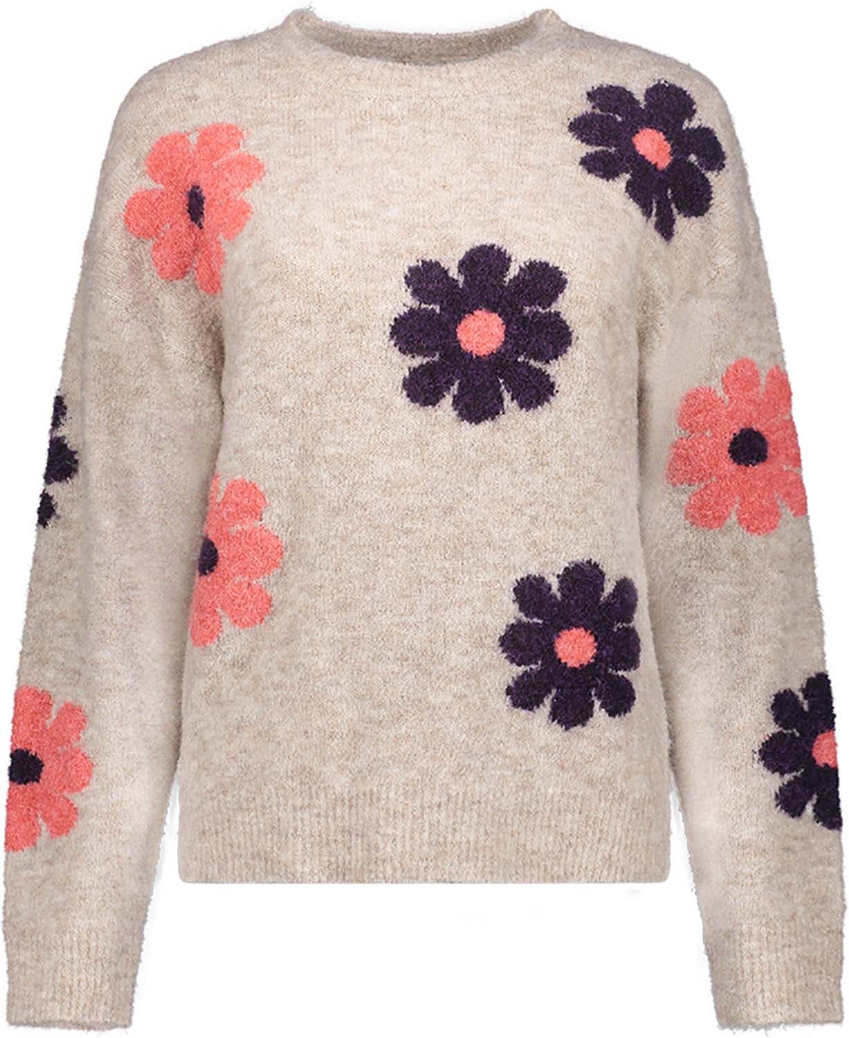 Geisha Pullover flowers Kaki