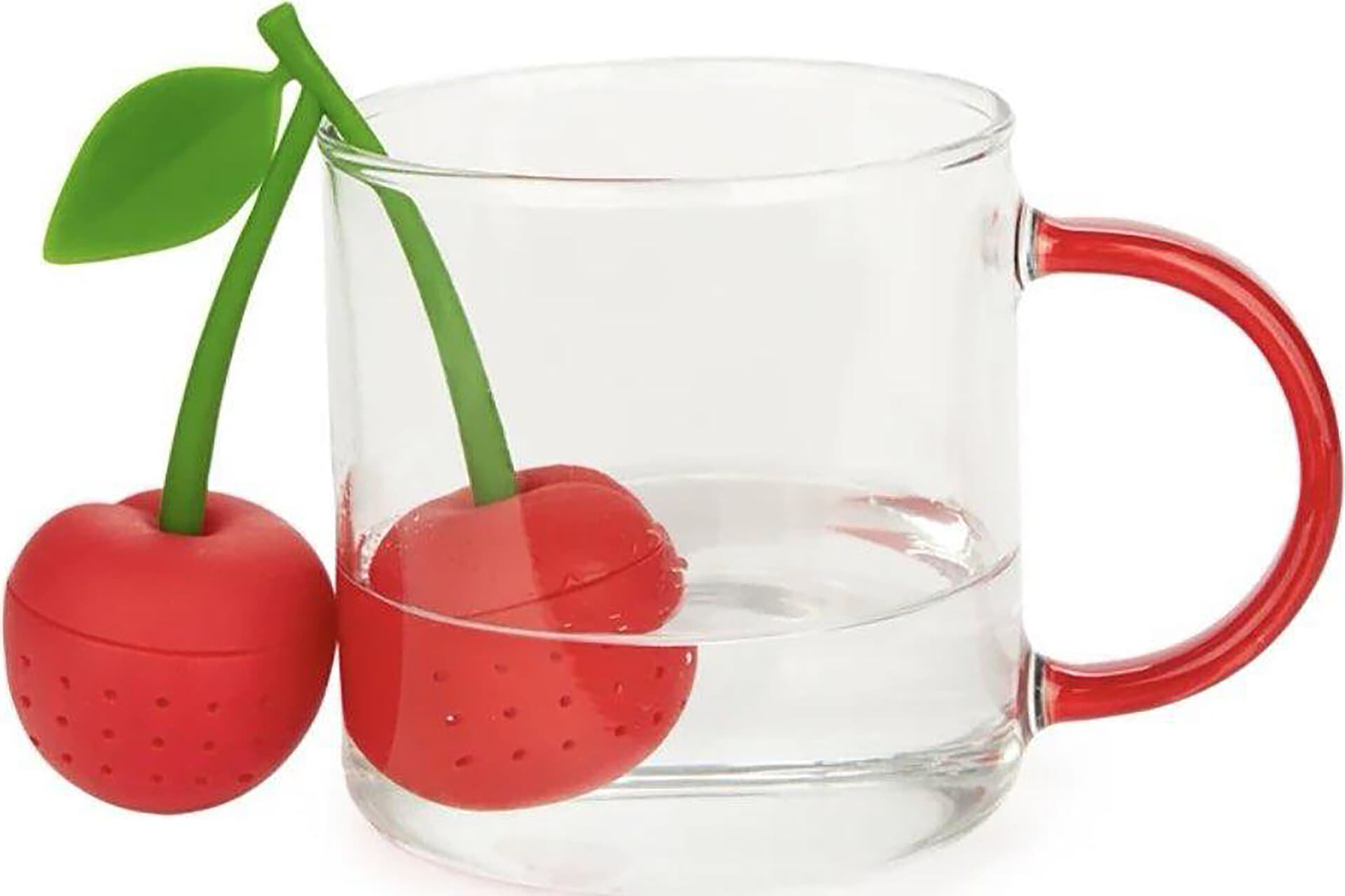Balvi Double tea infuser Cherry Rood